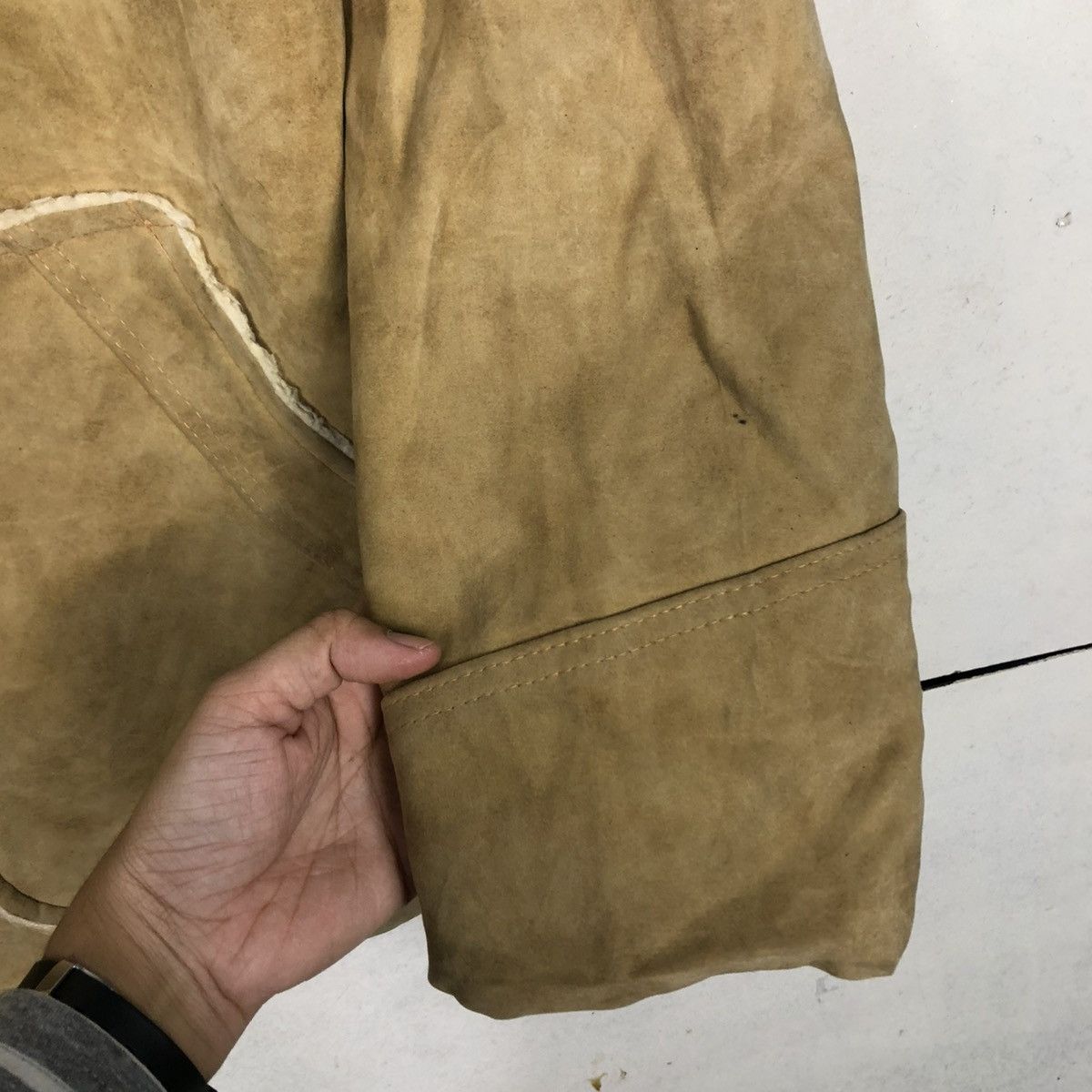 Vintage 🔥VINTAGE SUEDE LEATHER WIMAN BLANKET FUR ISSEY MIYAKE Size US M / EU 48-50 / 2 - 17 Thumbnail