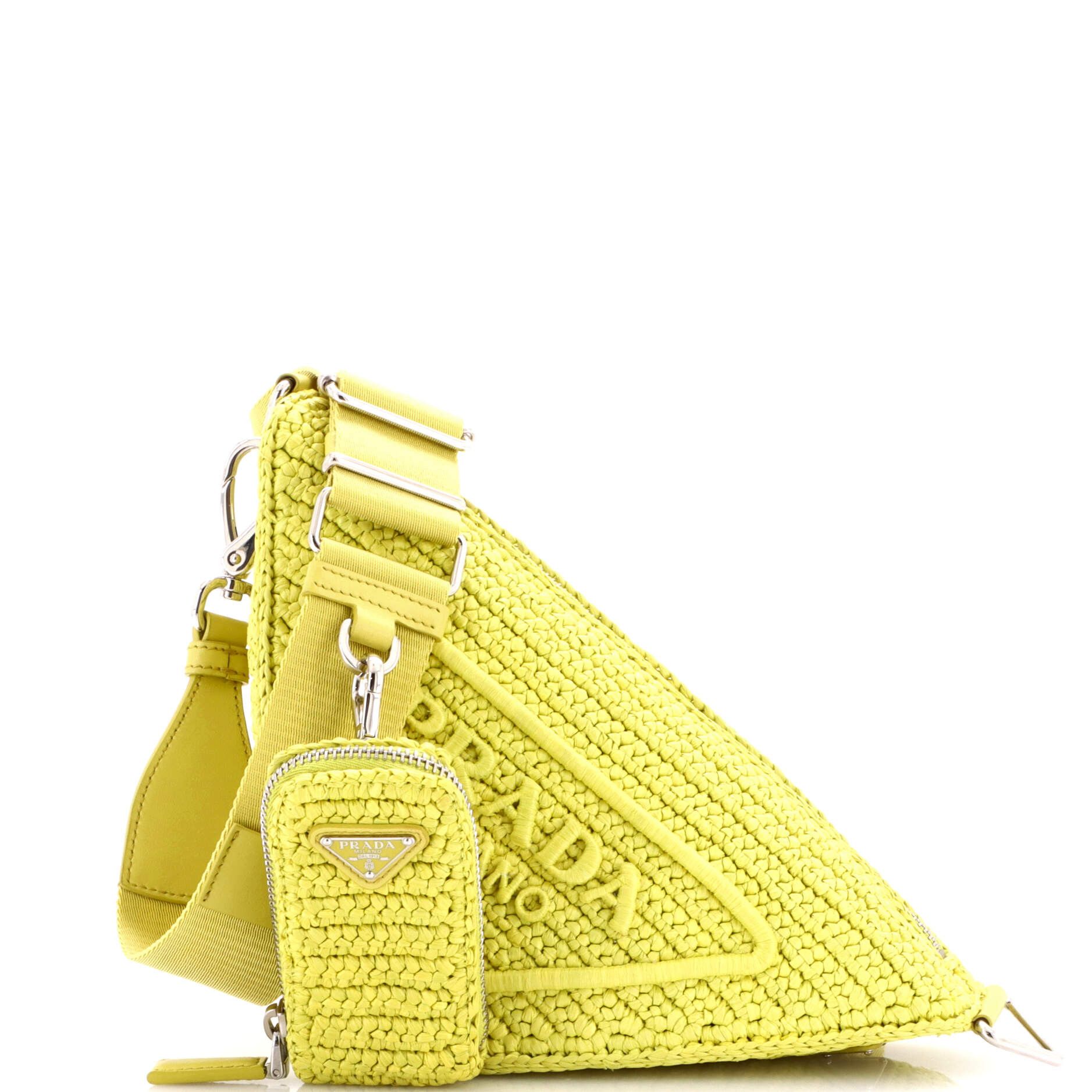 Prada Triangle Logo Zip Crossbody Bag Size ONE SIZE - 1 Thumbnail
