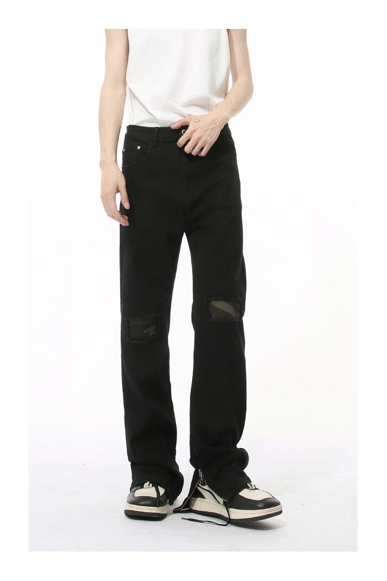 Japanese Brand × Jean Slim-fit flared jeans with camouflage patchwork Size US 32 / EU 48 - 2 Thumbnail