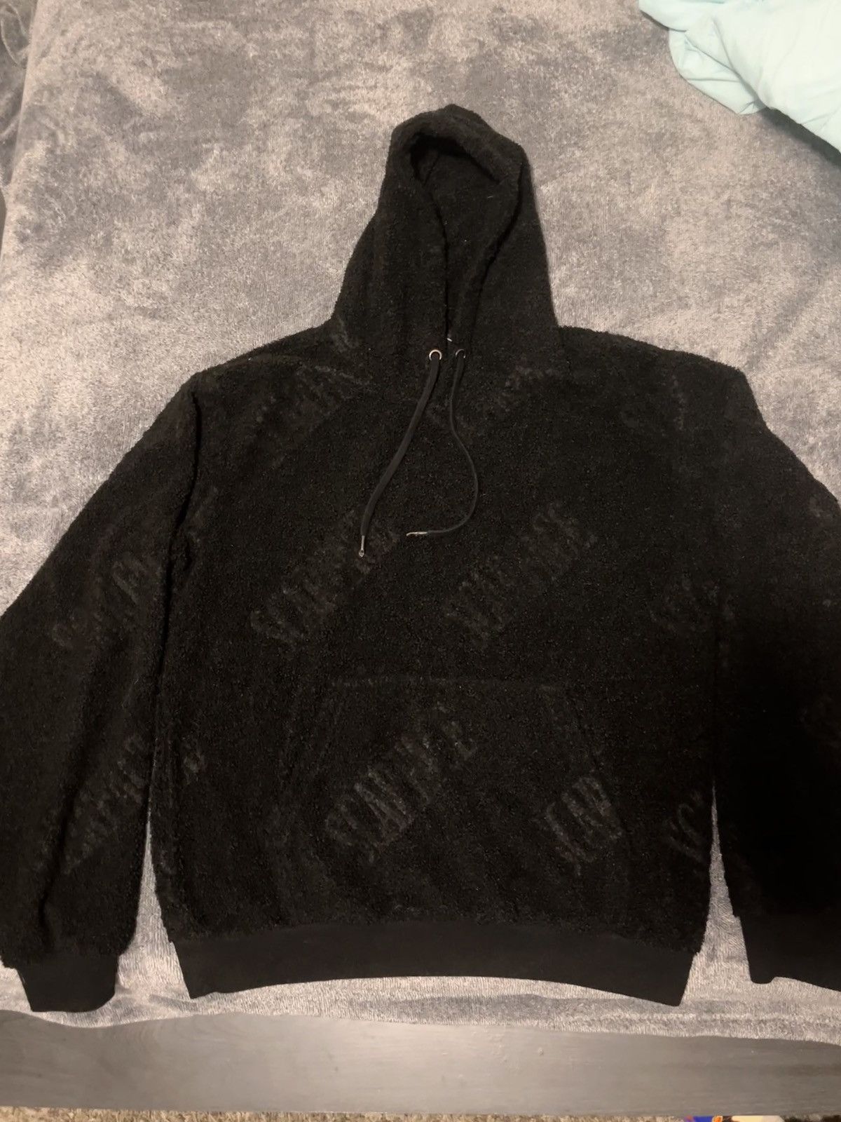 Other Black Scarface Allover Embroidered Fluffy Hoodie- Size M Size M / US 6-8 / IT 42-44 - 1 Thumbnail