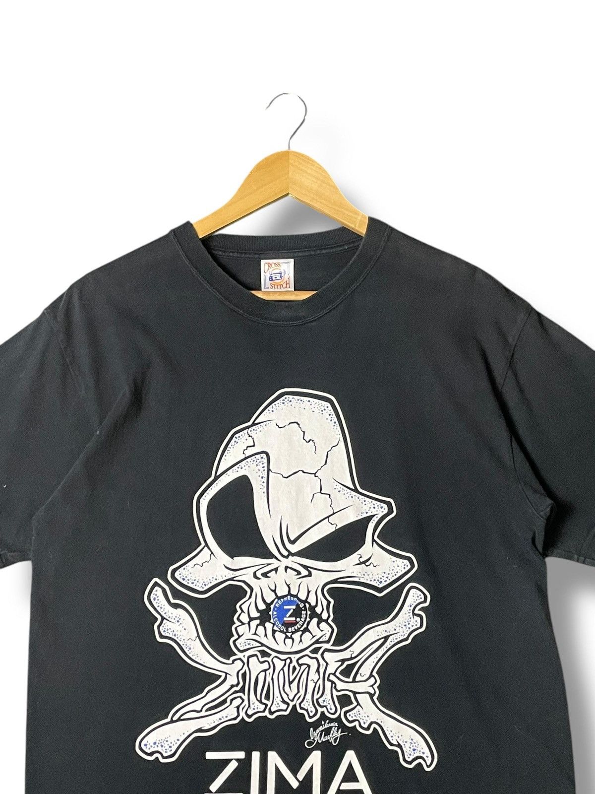 Japanese Brand × Vintage Vintage Zima Skull Print Tshirt (2) Size US L / EU 52-54 / 3 - 4 Thumbnail
