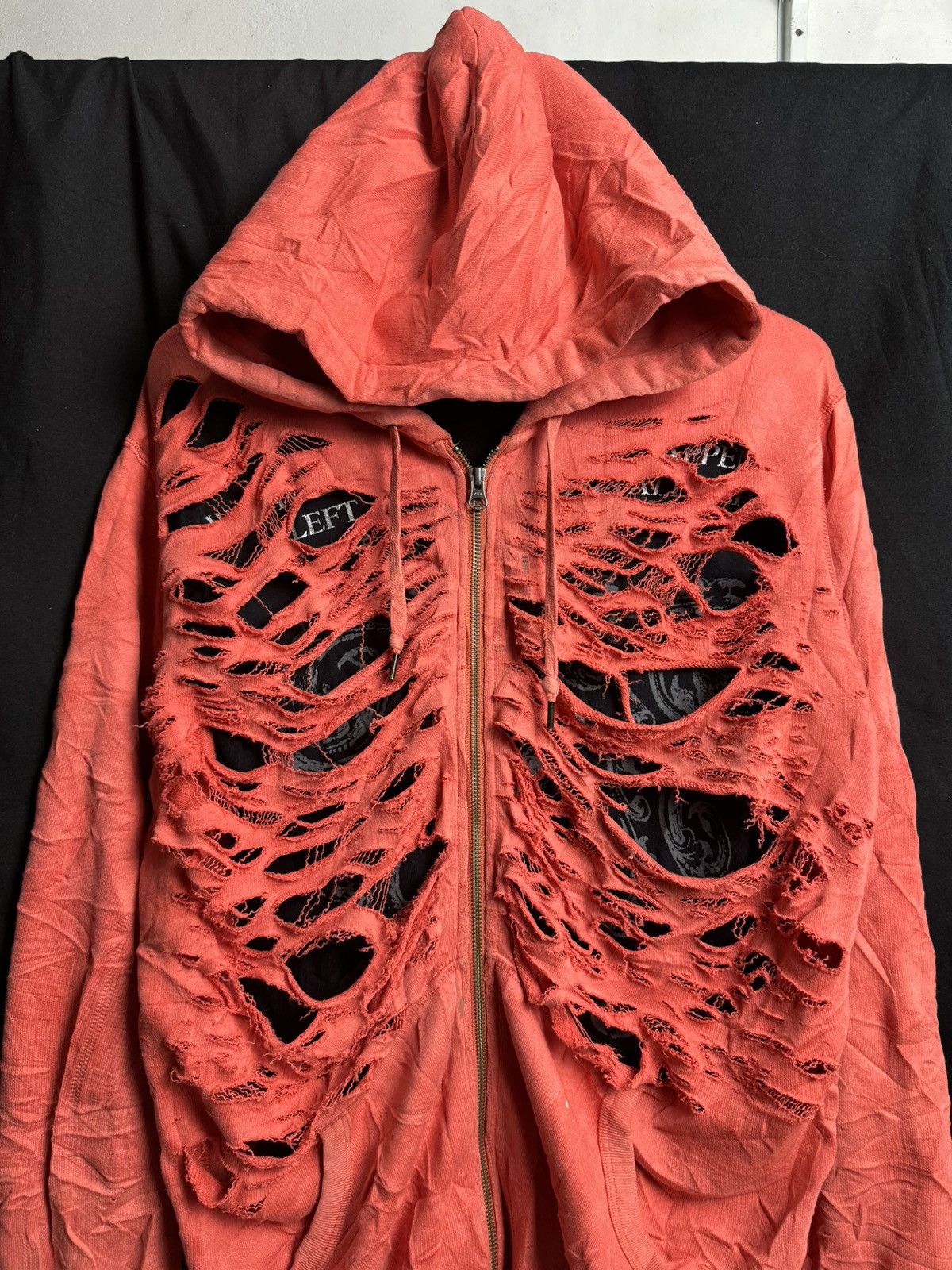 If Six Was Nine × Japanese Brand × PPFM Distressed Japanese Zipper Hoodie Uniqlo lgb ifsix style Size US XL / EU 56 / 4 - 1 Thumbnail