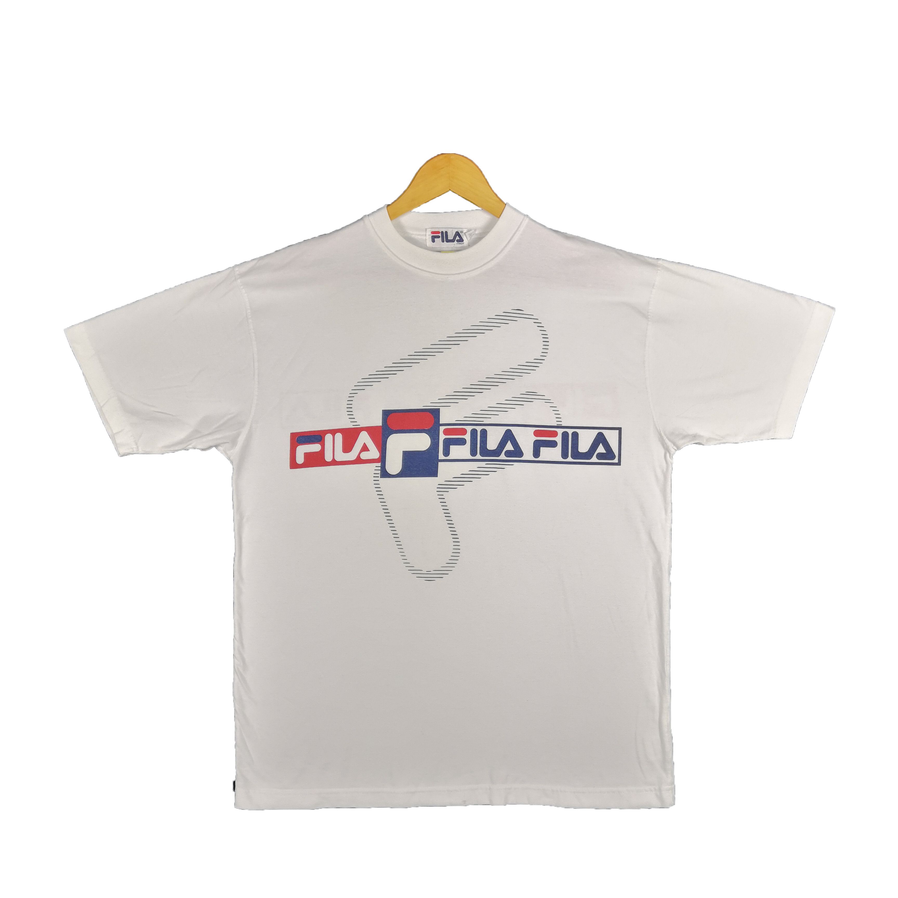Fila Vintage 90s Fila T-Shirt Streetwear Fila Crewneck 56789 Size US L / EU 52-54 / 3 - 1 Thumbnail