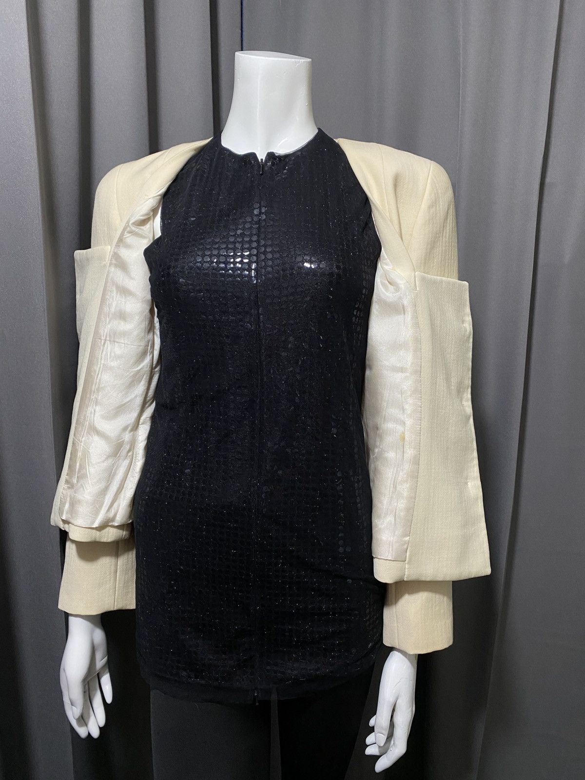 Balenciaga A/W 1992 Archive Balenciaga Ledix Rectangle Neck Jacket Size S / US 4 / IT 40 - 10 Thumbnail