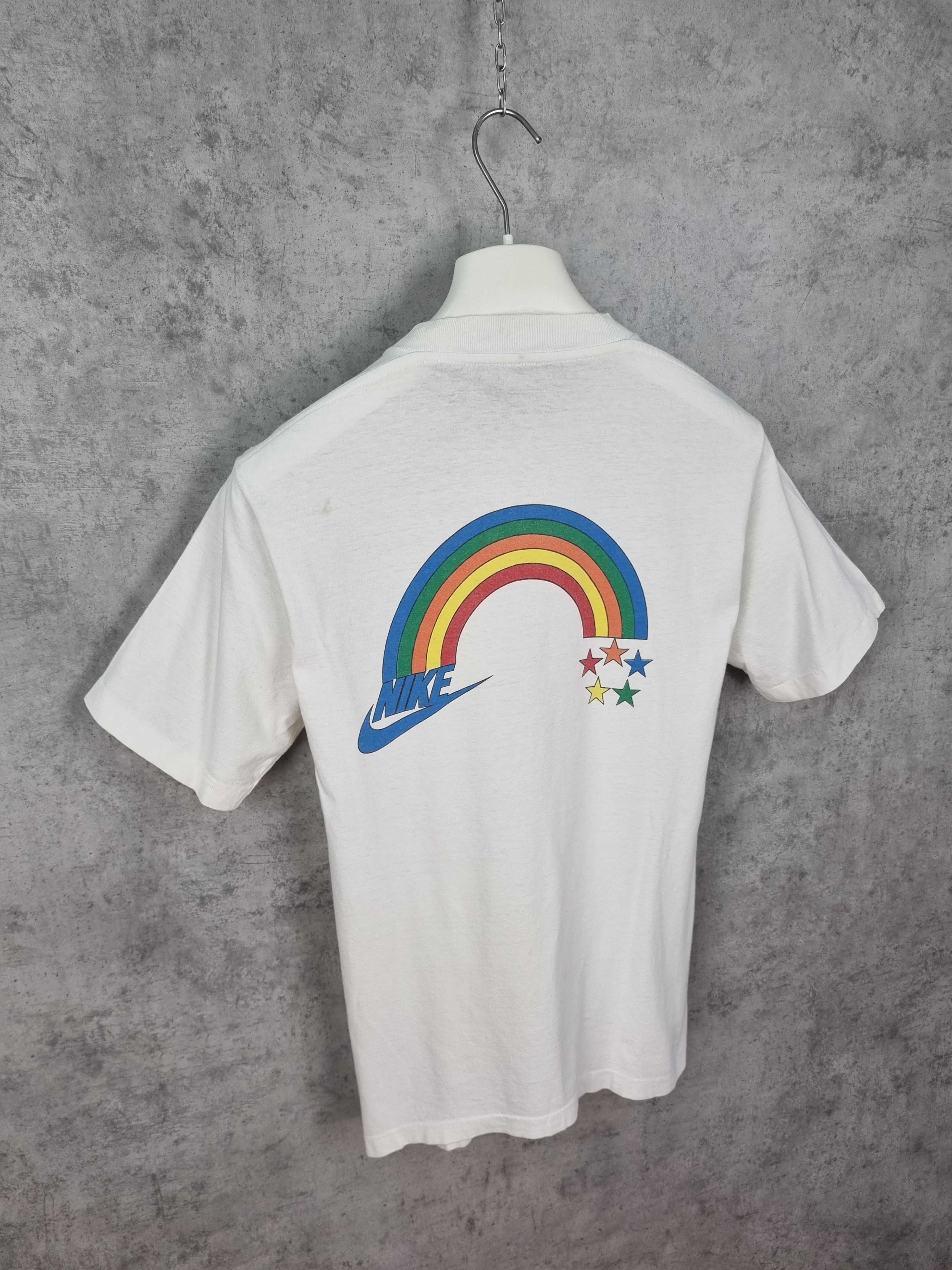 Vintage 🌈 90s Single Stitch Rainbow Nike Print Rare Tee Shirt Size S / US 4 / IT 40 - 3 Thumbnail