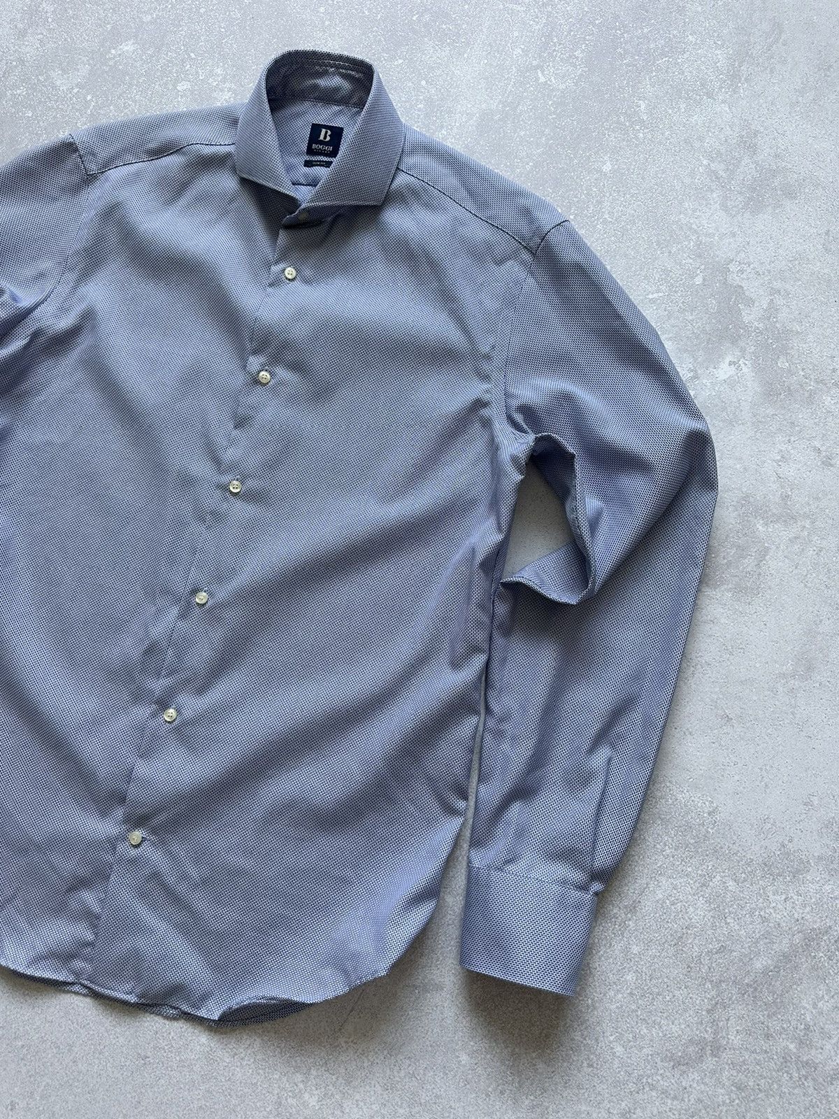 Boggi boggi milano shirt long sleeve slim fit size 40/15 blue Size US M / EU 48-50 / 2 - 2 Thumbnail