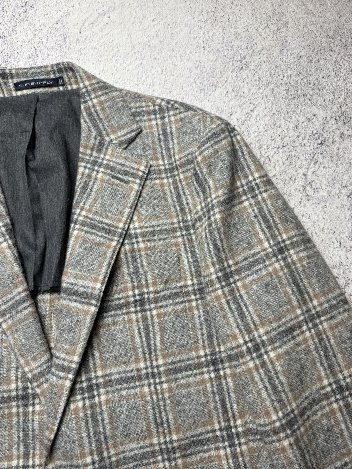 Suitsupply Suitsupply Men’s Havana HL Check Wool Alpaca Blend Size 42R - 9 Thumbnail