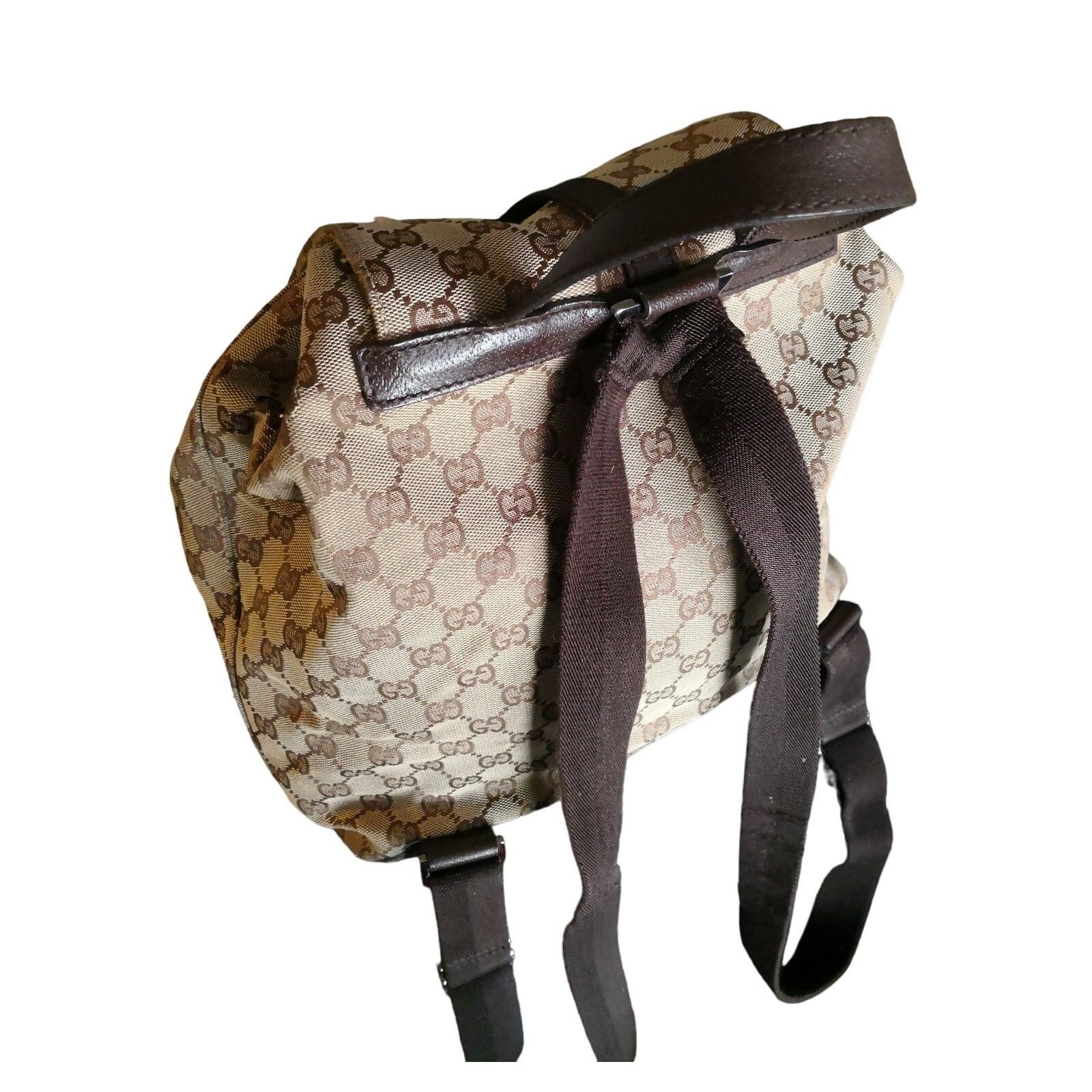 Gucci Authentic Gucci GG Jackie Canvas Backpack Excellent Shape Size ONE SIZE - 8 Thumbnail