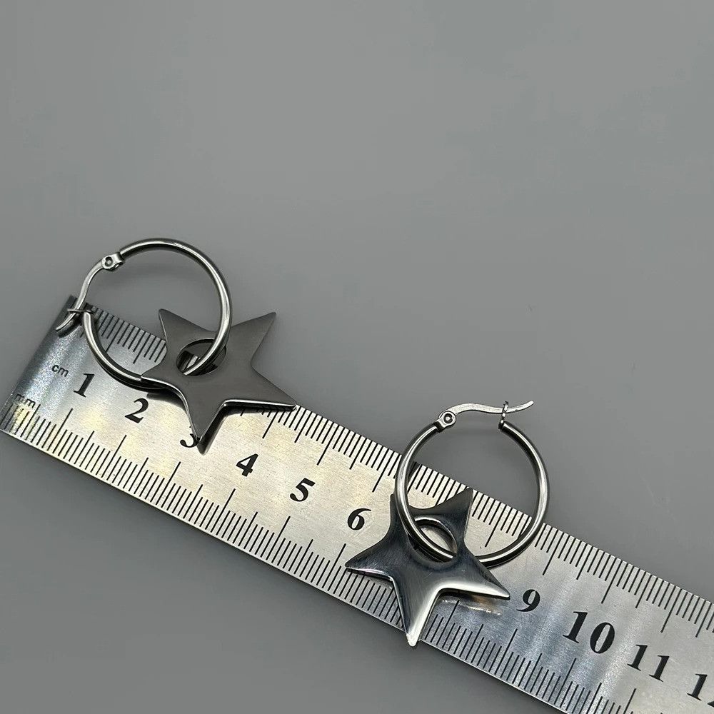 Jewelry Aesthetic Stainless Steel Star Irregular Earring Size ONE SIZE - 6 Thumbnail