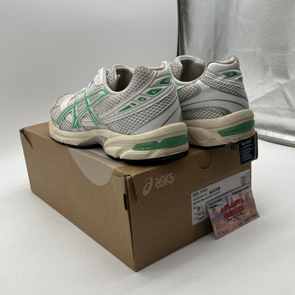 Asics Wmns gel 1130 white malachite green Size US 9.5 / IT 39.5 - 4 Thumbnail