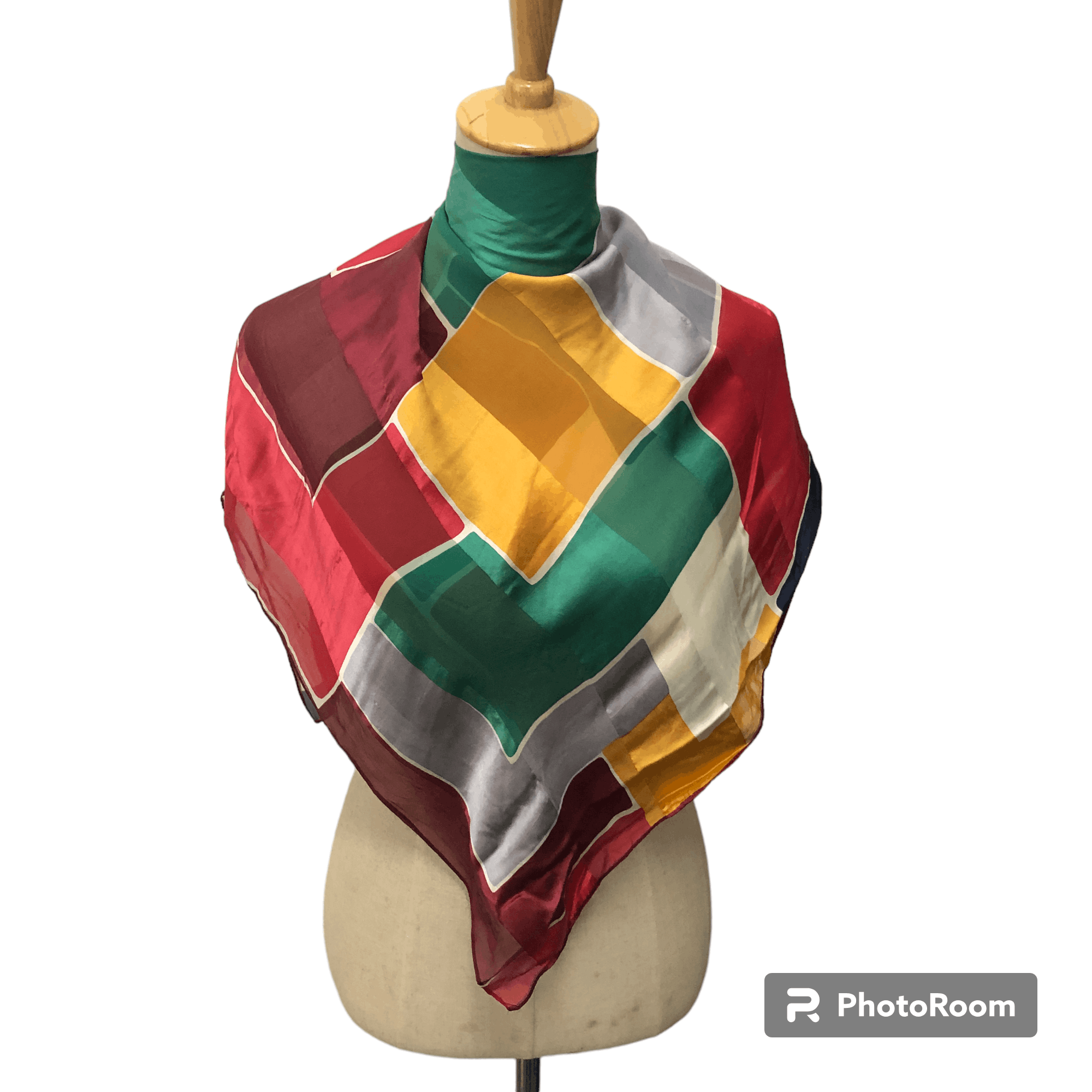 Charles Jourdan Charles Jourdan Abstract Silk Scarf M1115 Size ONE SIZE - 1 Thumbnail