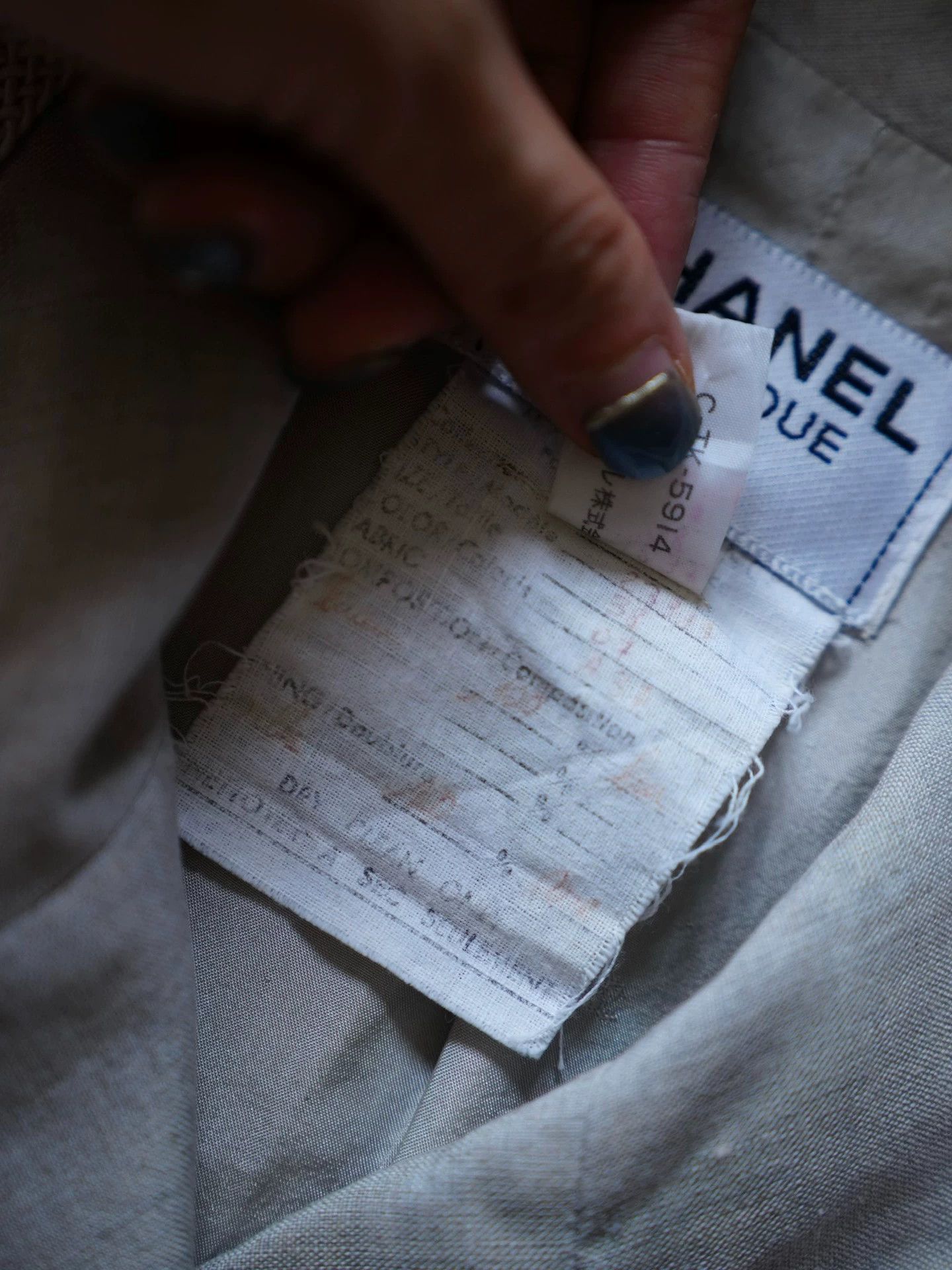 Chanel Chanel Vintage Gray Trimmed Linen Dress FR38 S/M Size S / US 4 / IT 40 - 8 Thumbnail