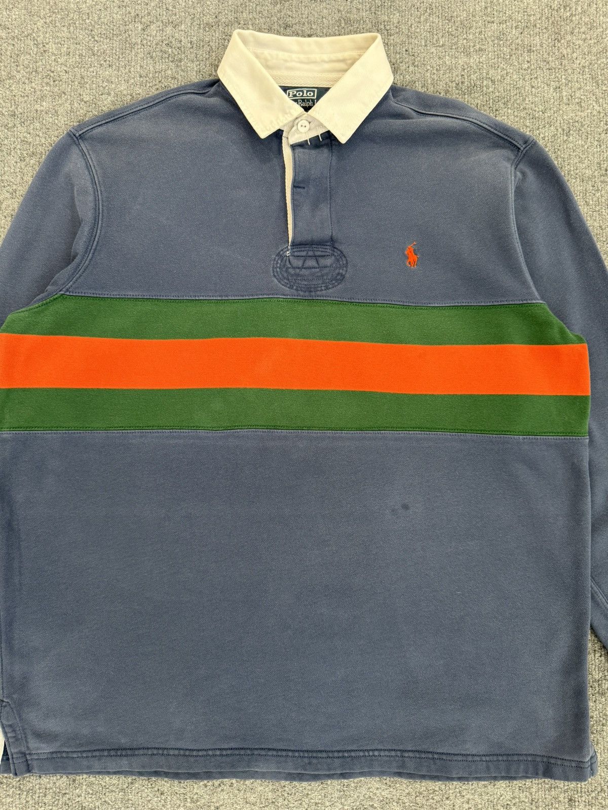 Polo Ralph Lauren Vintage Polo Ralph Lauren Slate Blue Rugby L Size US L / EU 52-54 / 3 - 2 Thumbnail