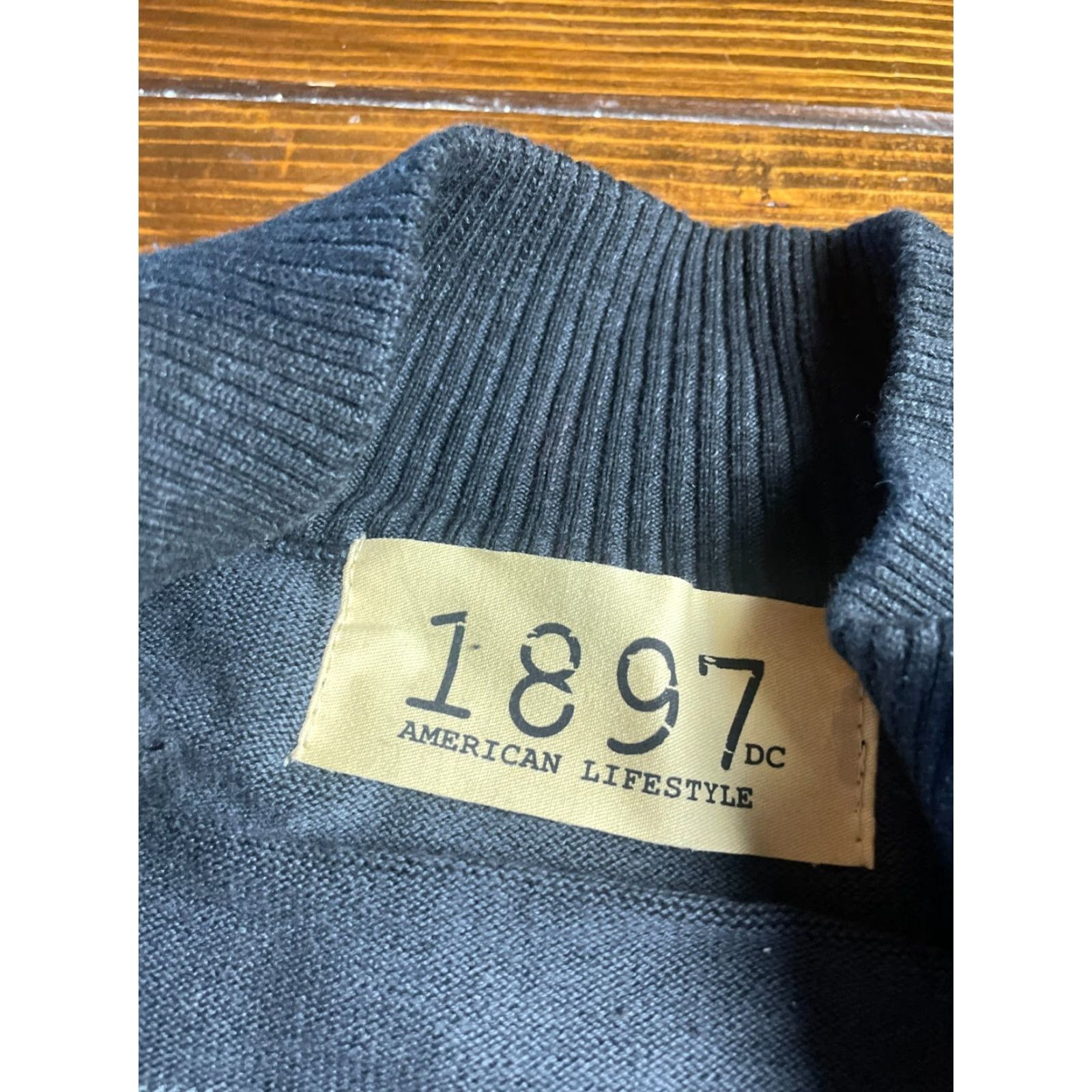 Vintage VINTAGE 1897 American Lifestyle Sweater Mens XL Black Full Zip NWT Size US XL / EU 56 / 4 - 7 Thumbnail