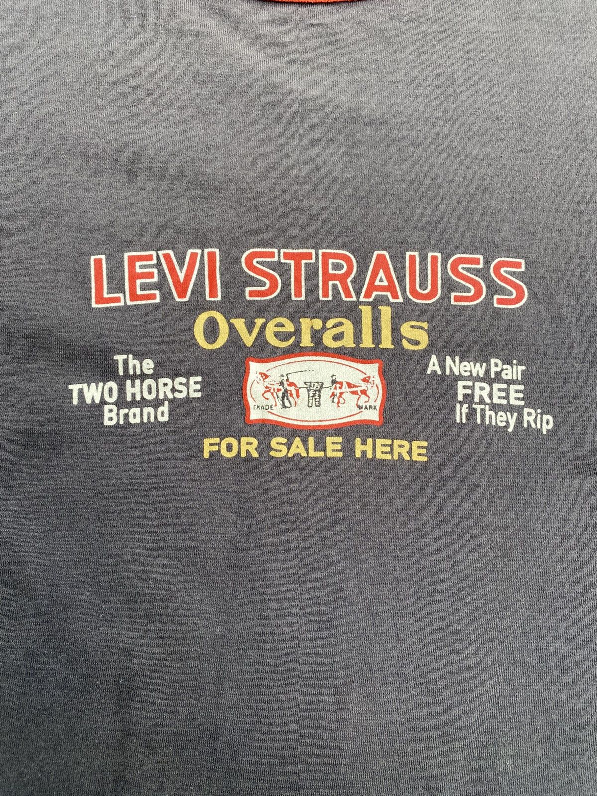 Other Vintage 90s Levi Strauss Overall's ringer T-Shirt in grey Size US L / EU 52-54 / 3 - 2 Thumbnail