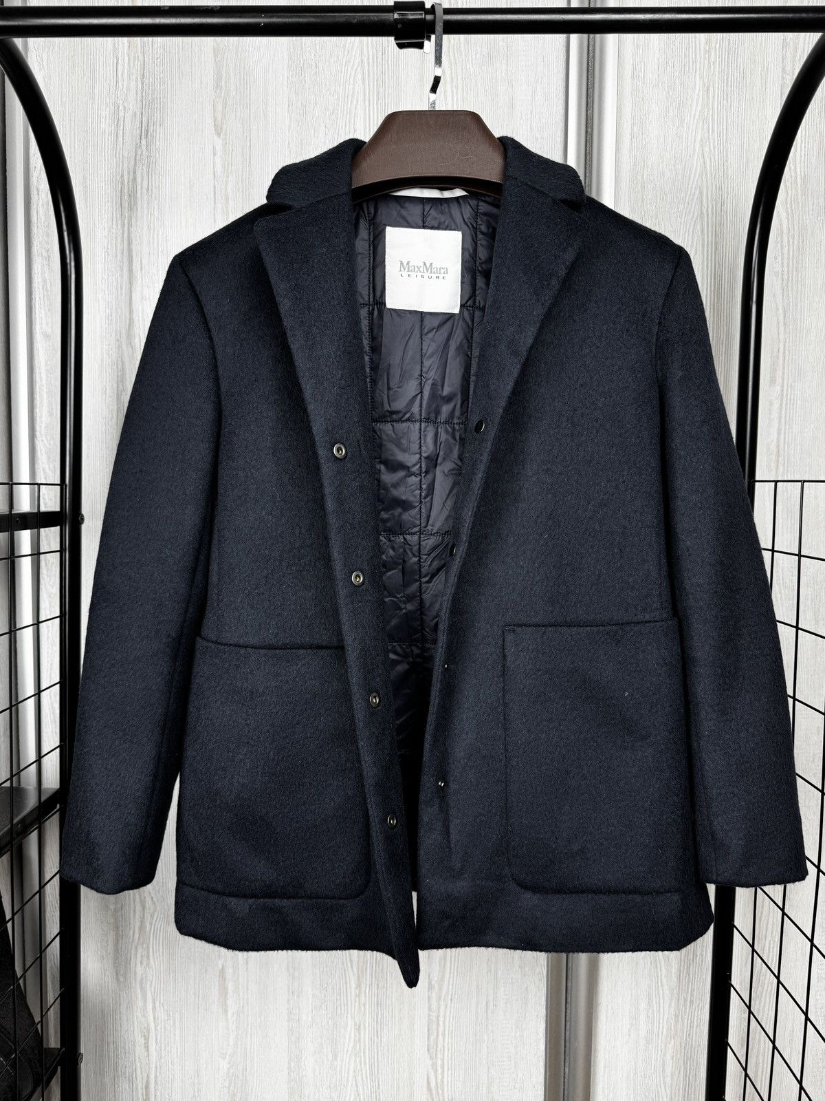 Max Mara MAX MARA LEISURE Midnight blue Piacere jacket Size M / US 6-8 / IT 42-44 - 3 Thumbnail