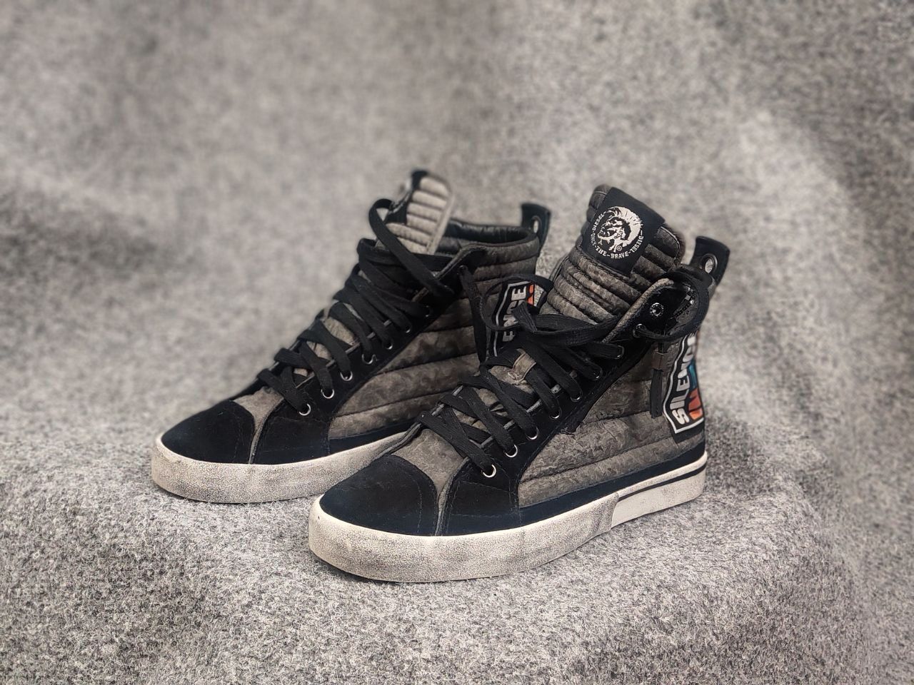 Diesel Y2K Vintage Diesel High Sneakers Avant Garde Opium Denim
