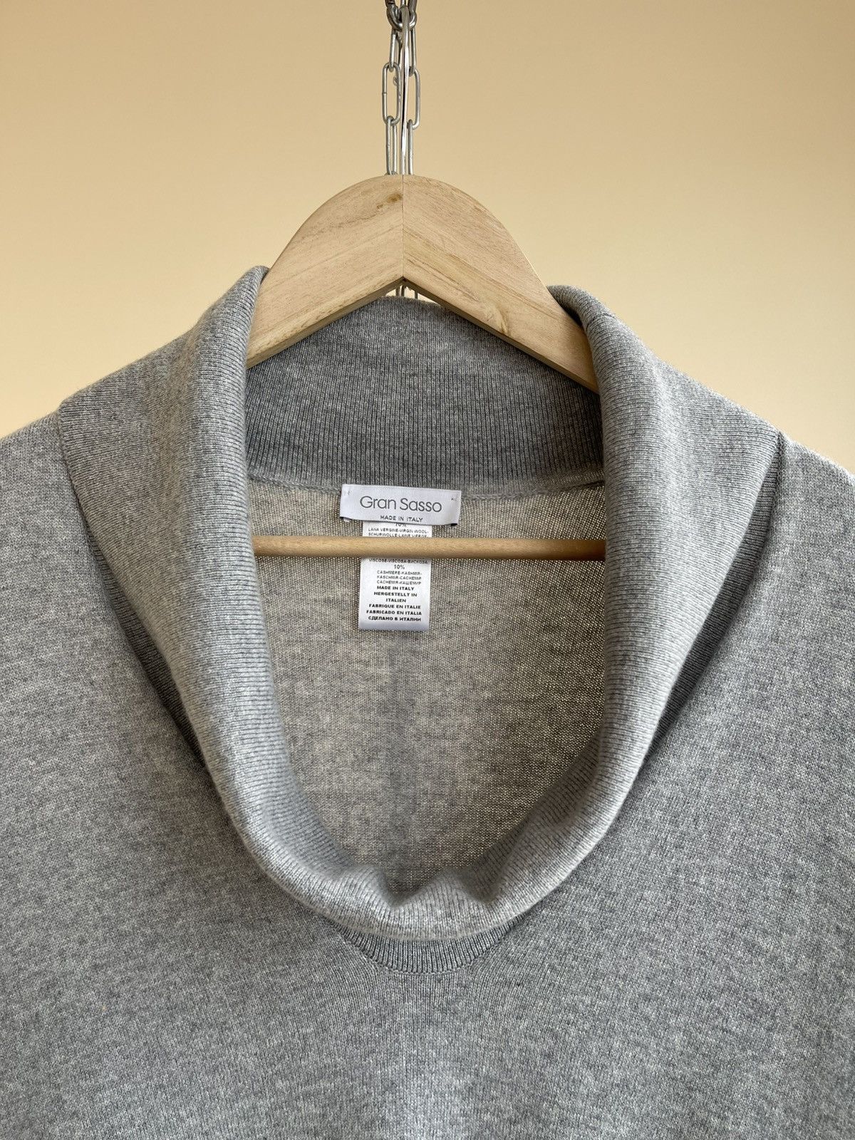 Gran Sasso Gran Sasso Wool Viscose Cashmere Cowl Neck Jumper Sweater Size XL / US 12-14 / IT 48-50 - 3 Thumbnail