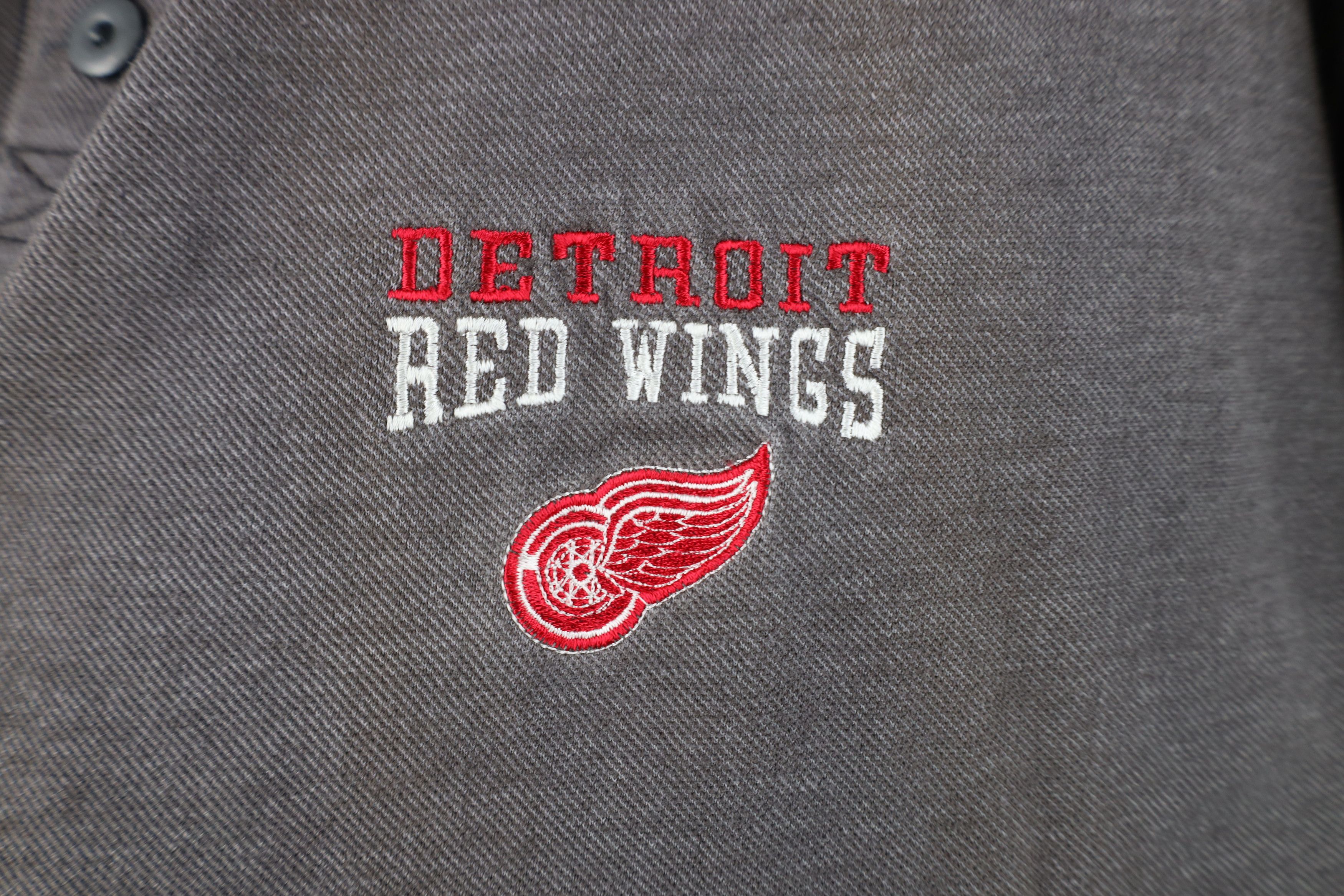 Vintage Vintage 90s Spell Detroit Red Wings Hockey Knit Polo Shirt Size US XL / EU 56 / 4 - 4 Thumbnail
