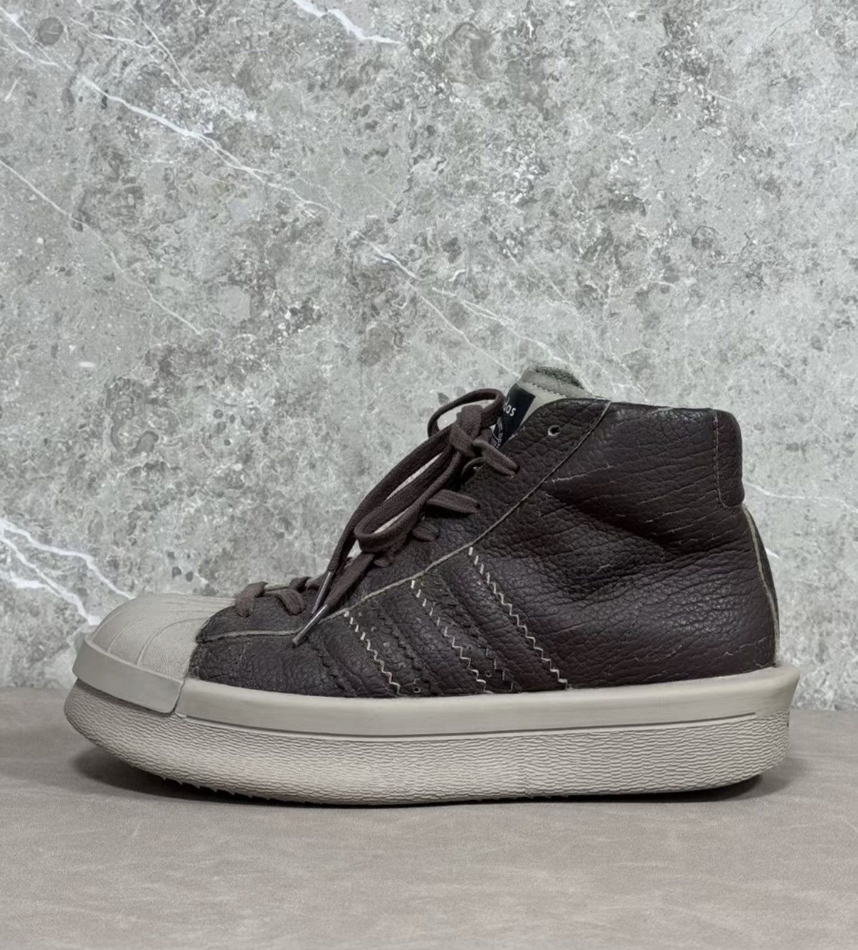 Rick Owens Rick Owens x Adidas Superstar Platform Sneakers Size US 7.5 / EU 40-41 - 6 Thumbnail