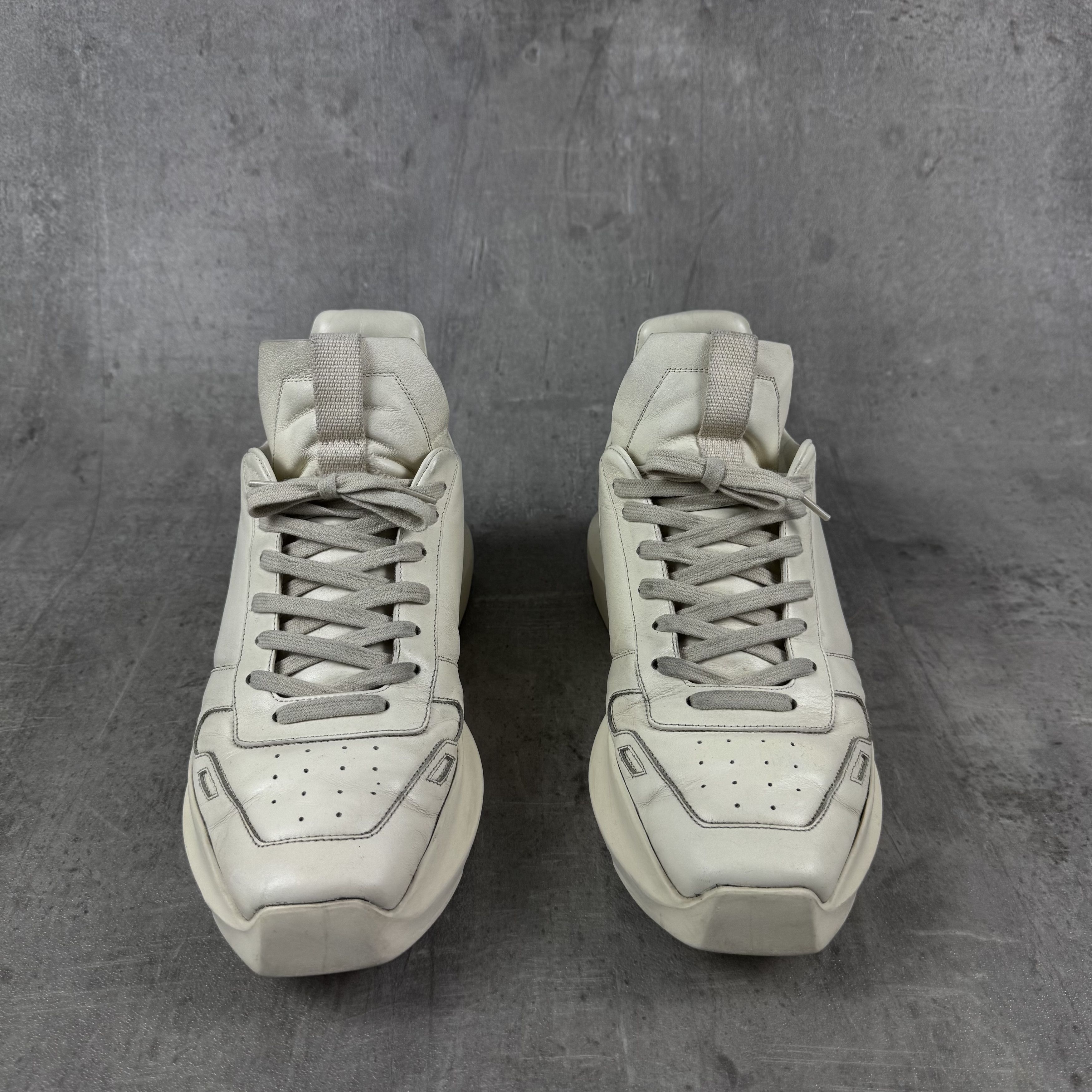 Rick Owens RICK OWENS Geth Runner Sneakers in White Size EU42 Size US 9 / EU 42 - 4 Thumbnail