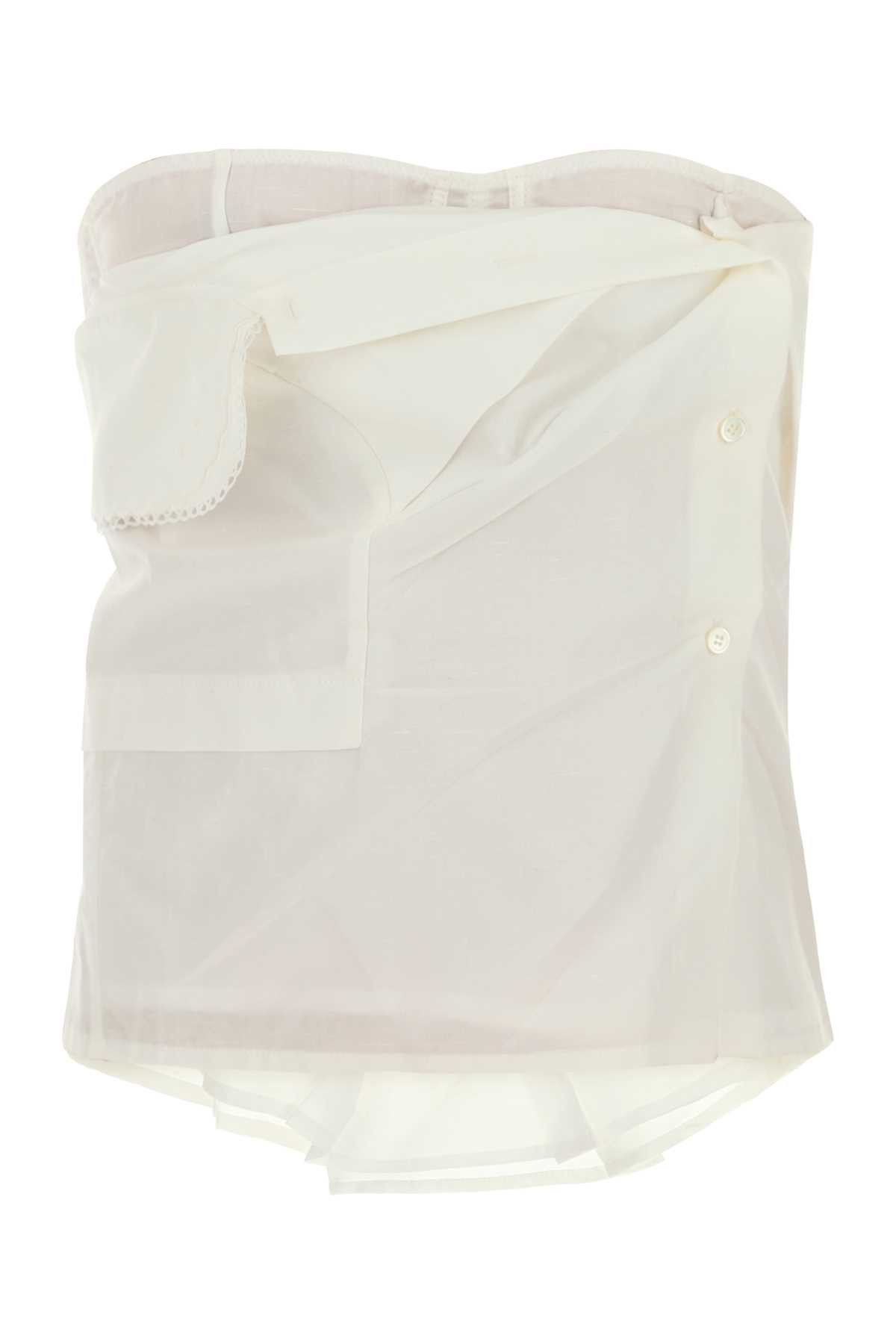 White Poplin Top