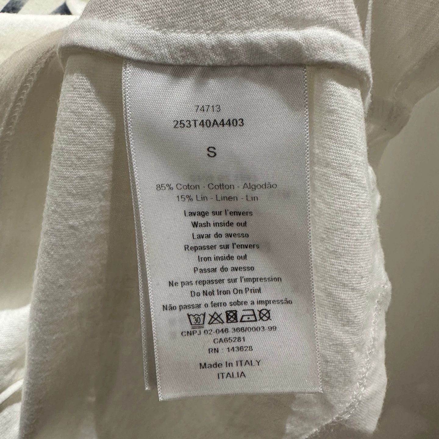 Dior Christian Dior apr698 star slogan print short tee s Size S / US 4 / IT 40 - 4 Thumbnail