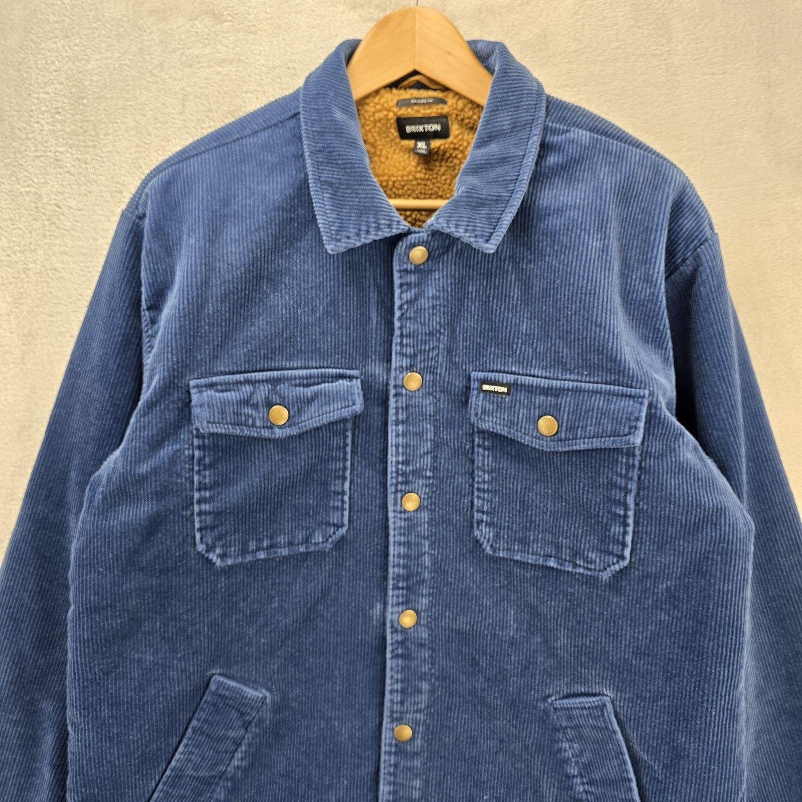 Brixton Brixton Durham Sherpa Lined Jacket Mens Joe Blue Corduroy Size US XL / EU 56 / 4 - 3 Thumbnail