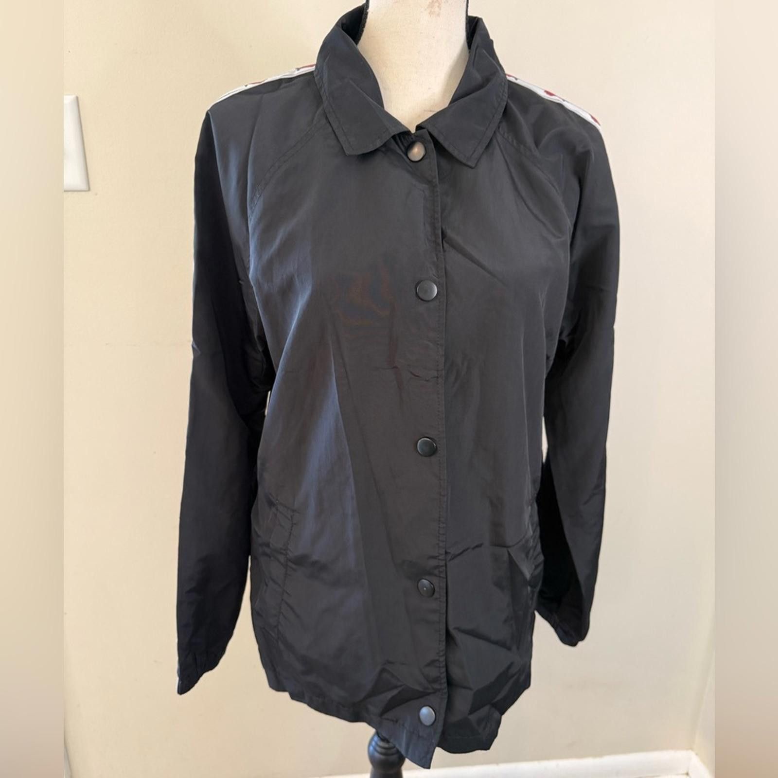 Empyre Empyre black rose jacket snaps long sleeves windbreaker M Size M / US 6-8 / IT 42-44 - 2 Thumbnail