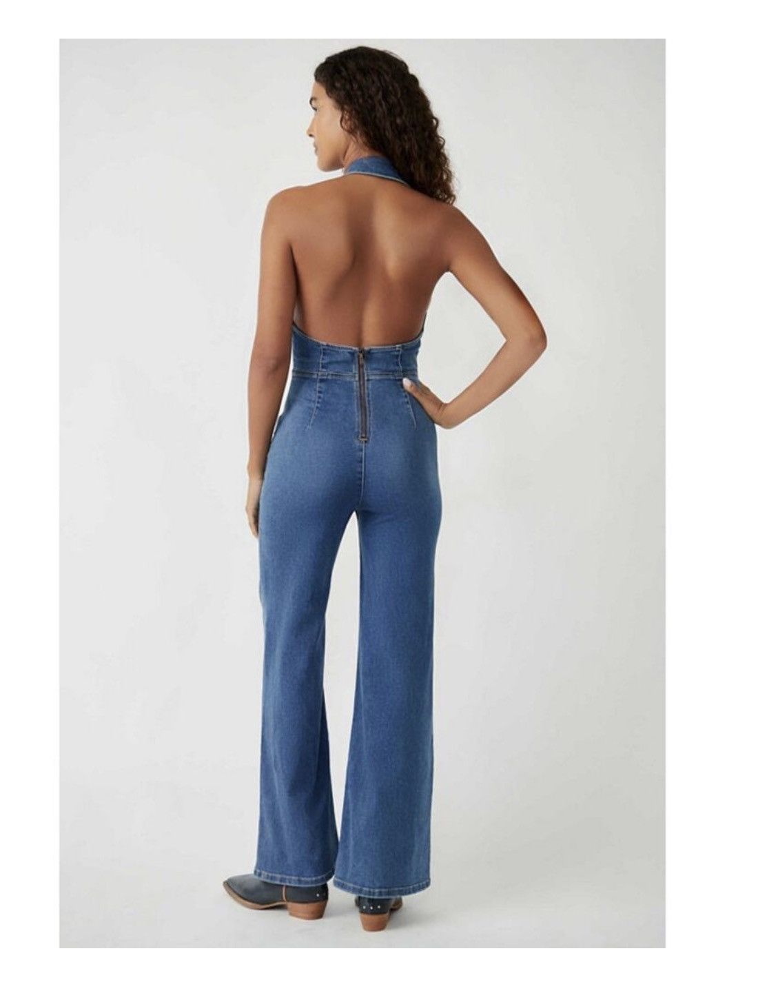 Free People Free People Denim Jumpsuit Size 30" / US 8 / IT 44 - 4 Thumbnail