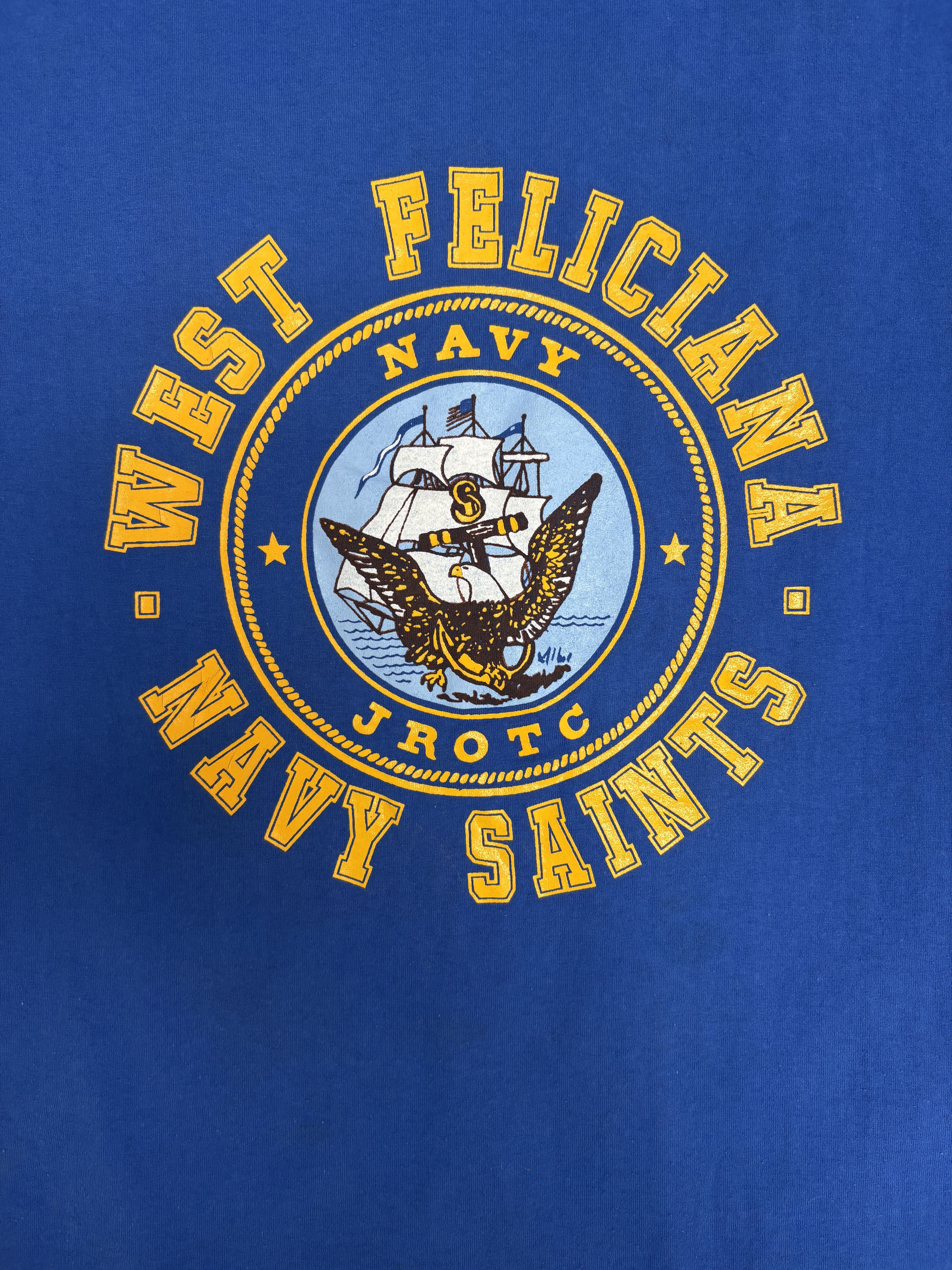 Vintage West Feliciana Navy Saints Vintage Made in USA T-Shirt Tee Size US L / EU 52-54 / 3 - 2 Thumbnail