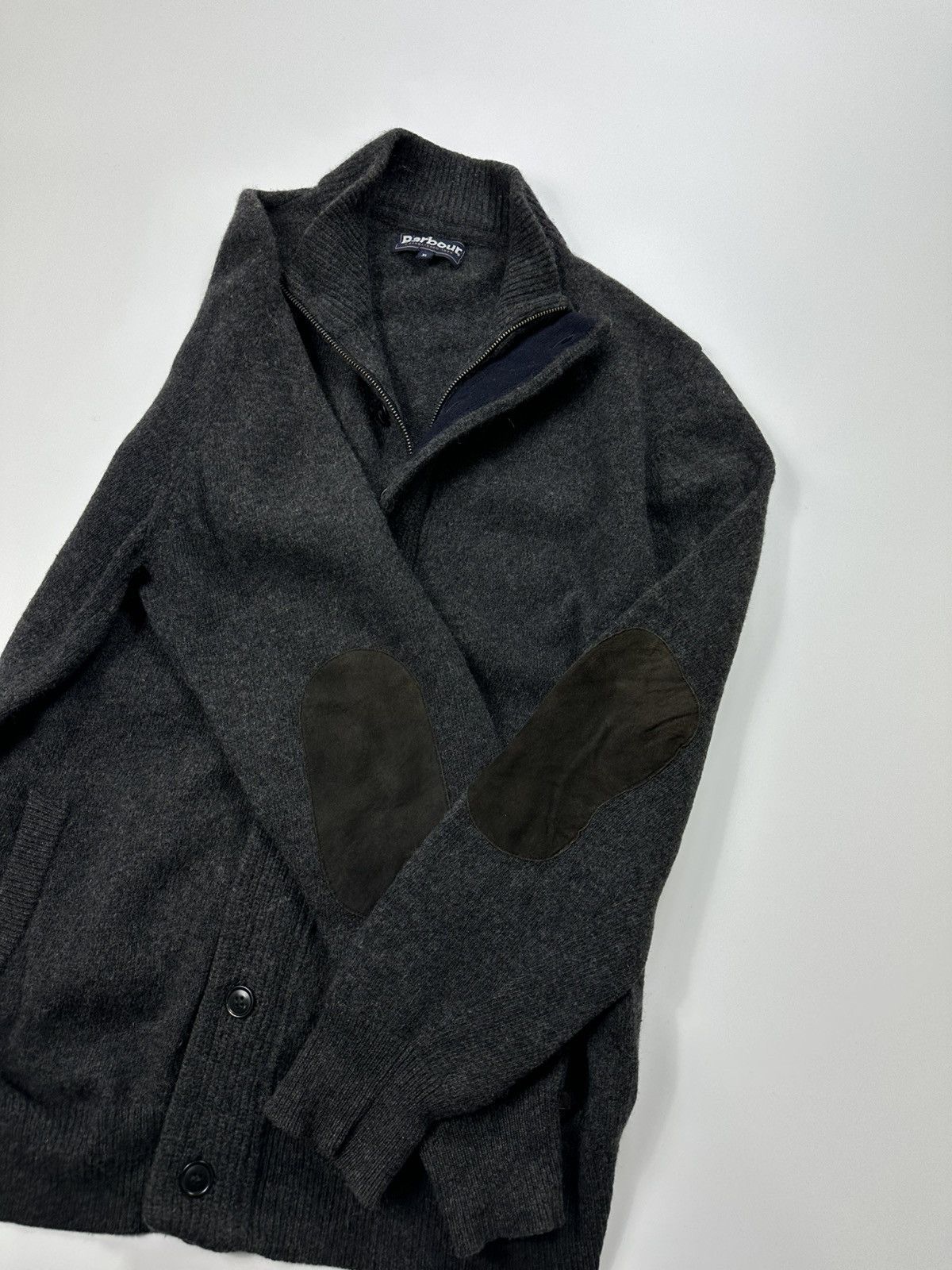 Barbour Barbour Full Zip Wool Sweater Buttons Gray Size US XL / EU 56 / 4 - 8 Thumbnail