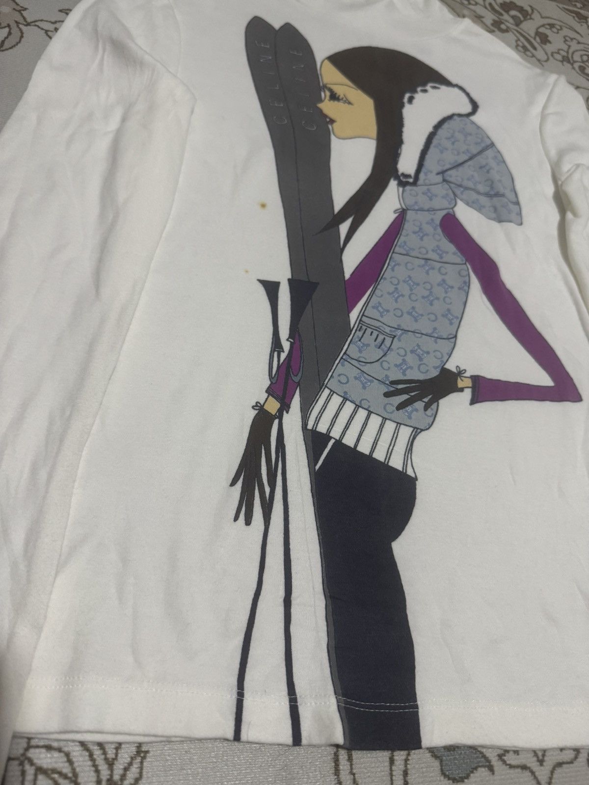 Celine Big Logo Women on Ski Printed Celine L/S Shirt Size S / US 4 / IT 40 - 4 Thumbnail