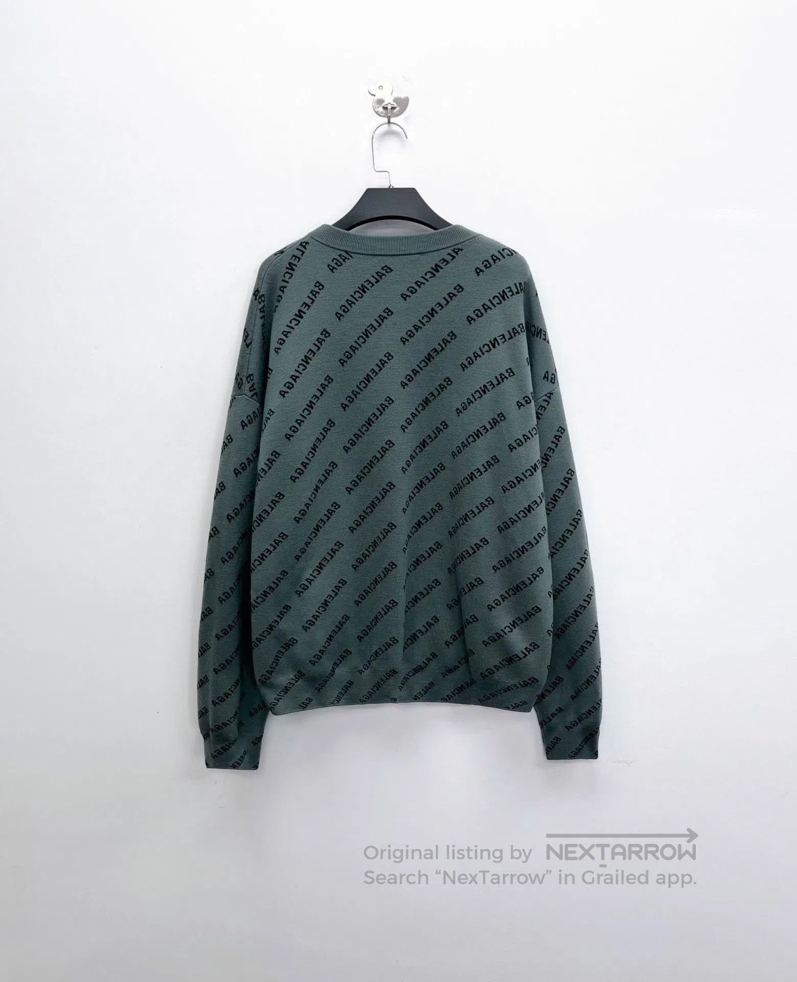 Balenciaga Balenciaga SS23 Gray All-Over Print Knit Sweater. Size US M / EU 48-50 / 2 - 2 Thumbnail