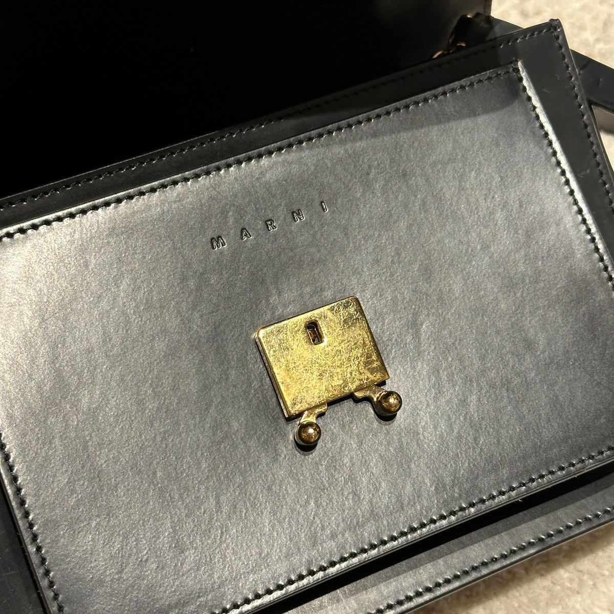 Marni Marni Truck Should Bag - Black Smooth Leather Size ONE SIZE - 4 Thumbnail