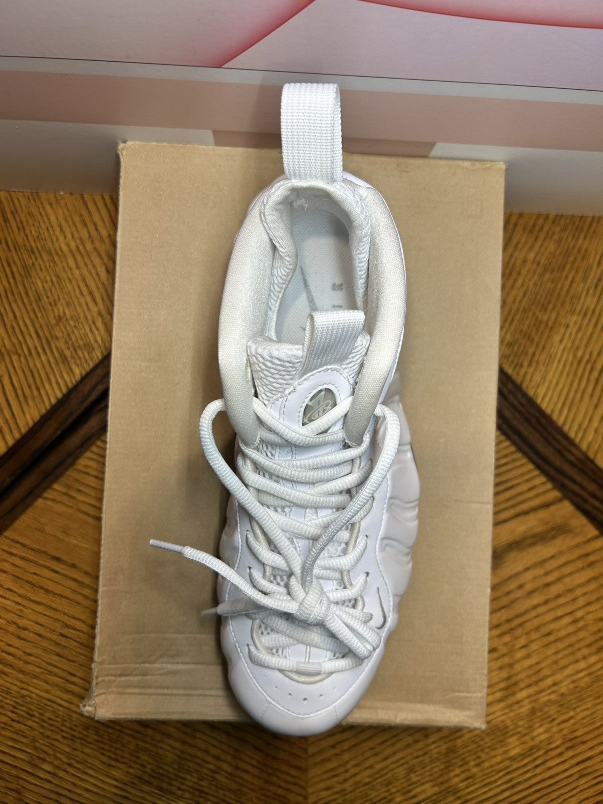 Nike Size 9.5 - Nike Air Foamposite One White-Out 2013 NO YELLOW Size US 9.5 / EU 42-43 - 2 Thumbnail