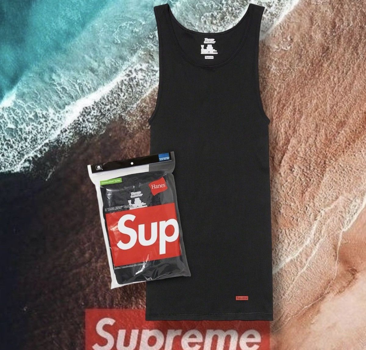 Supreme Supreme x Hanes Tank Tops Medium (3 Pack) Black Size US M / EU 48-50 / 2 - 1 Thumbnail