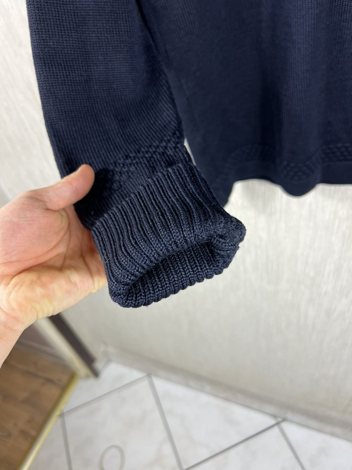 S.N.S. Herning S.N.S. Herning fisherman wool knit turtleneck sweater navy Size US M / EU 48-50 / 2 - 12 Thumbnail
