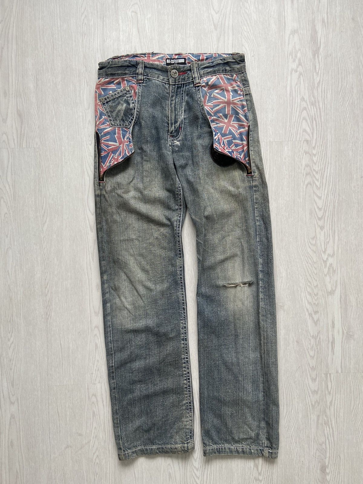 Japanese Brand Vintage Bat-Su Studio Britain Seditionairies Zipper Pants Size US 32 / EU 48 - 2 Thumbnail