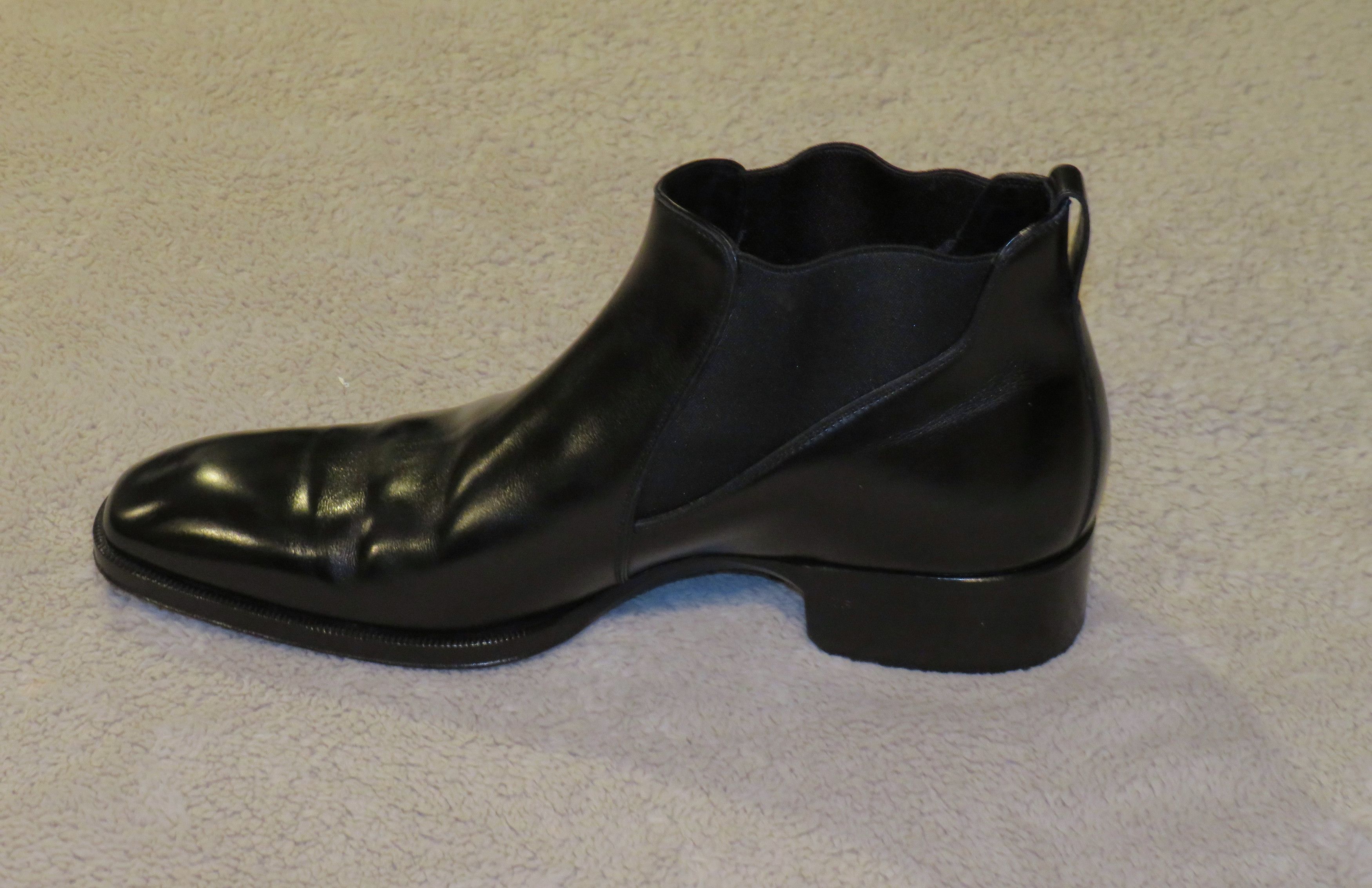 Tom Ford Elkan Black Calf Leather Short Chelsea Boot 8T Size US 8 / EU 41 - 5 Thumbnail