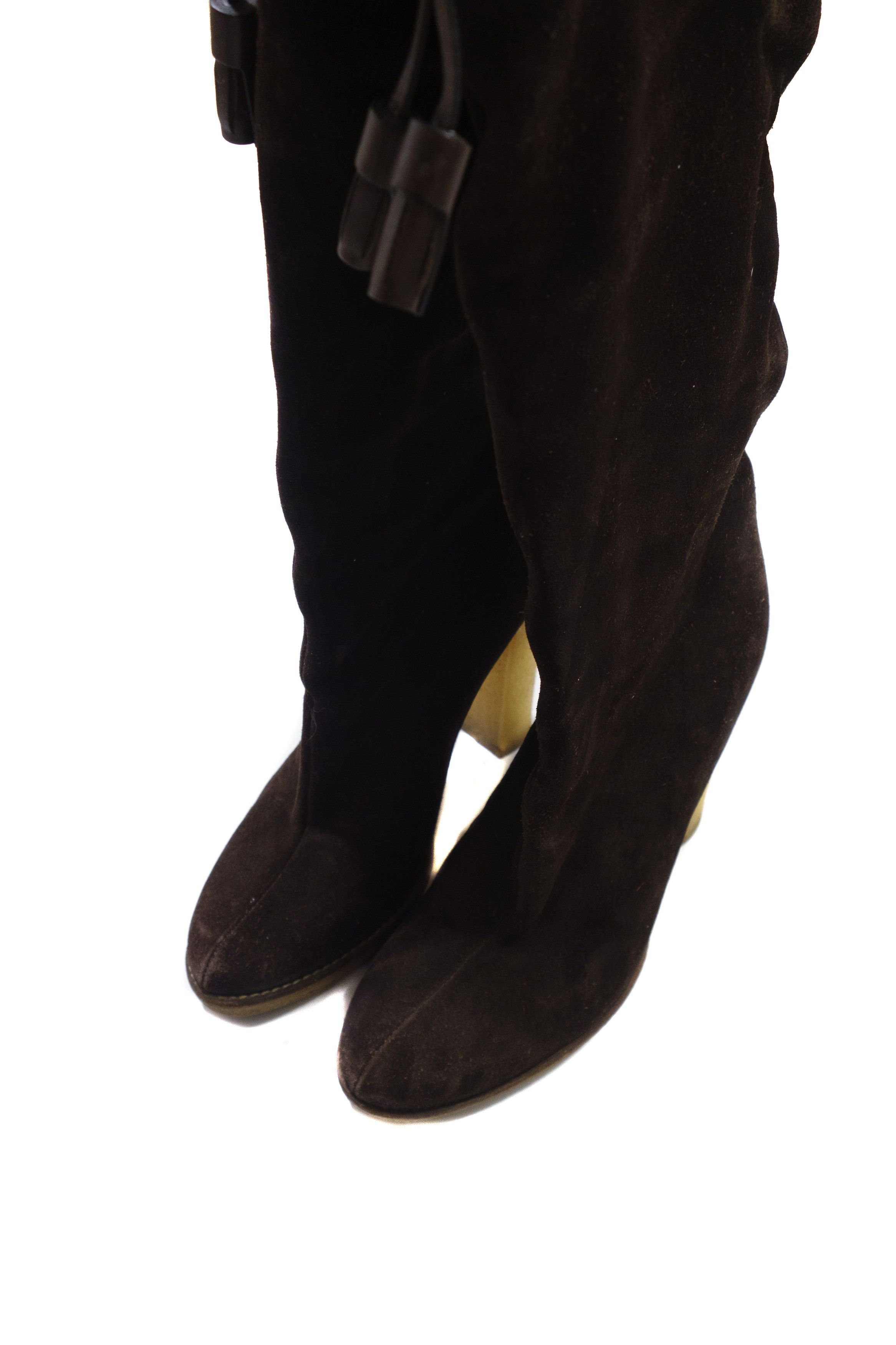 Gucci Tom Ford Suede Fur Trim Knee High Snow Boots Size US 6 / IT 36 - 4 Thumbnail
