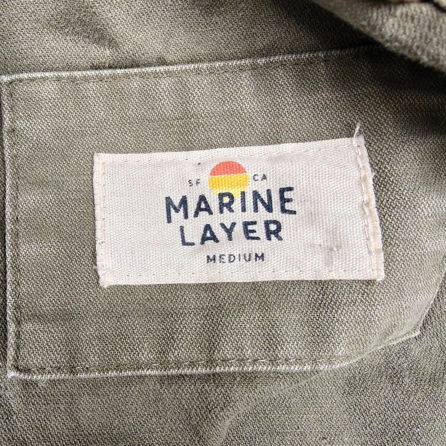 Marine Layer Marine Layer Jacket Mens M Beige Canvas Military Field Full Zip Pockets Size US M / EU 48-50 / 2 - 4 Thumbnail