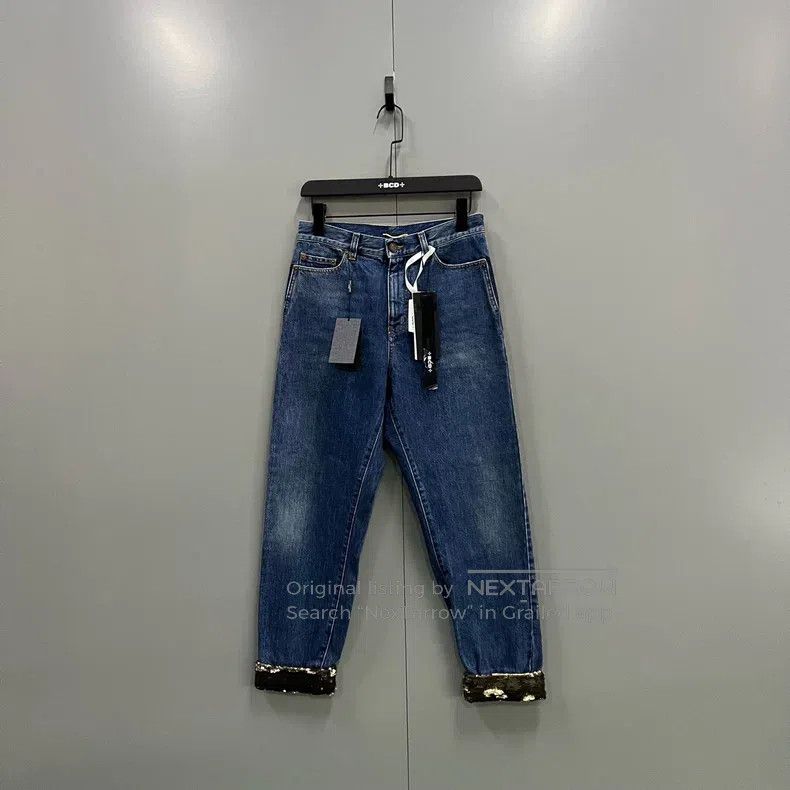 Saint Laurent Paris Saint Laurent Paris Sequin jeans Size 25" / US 0 / IT 36 - 1 Thumbnail