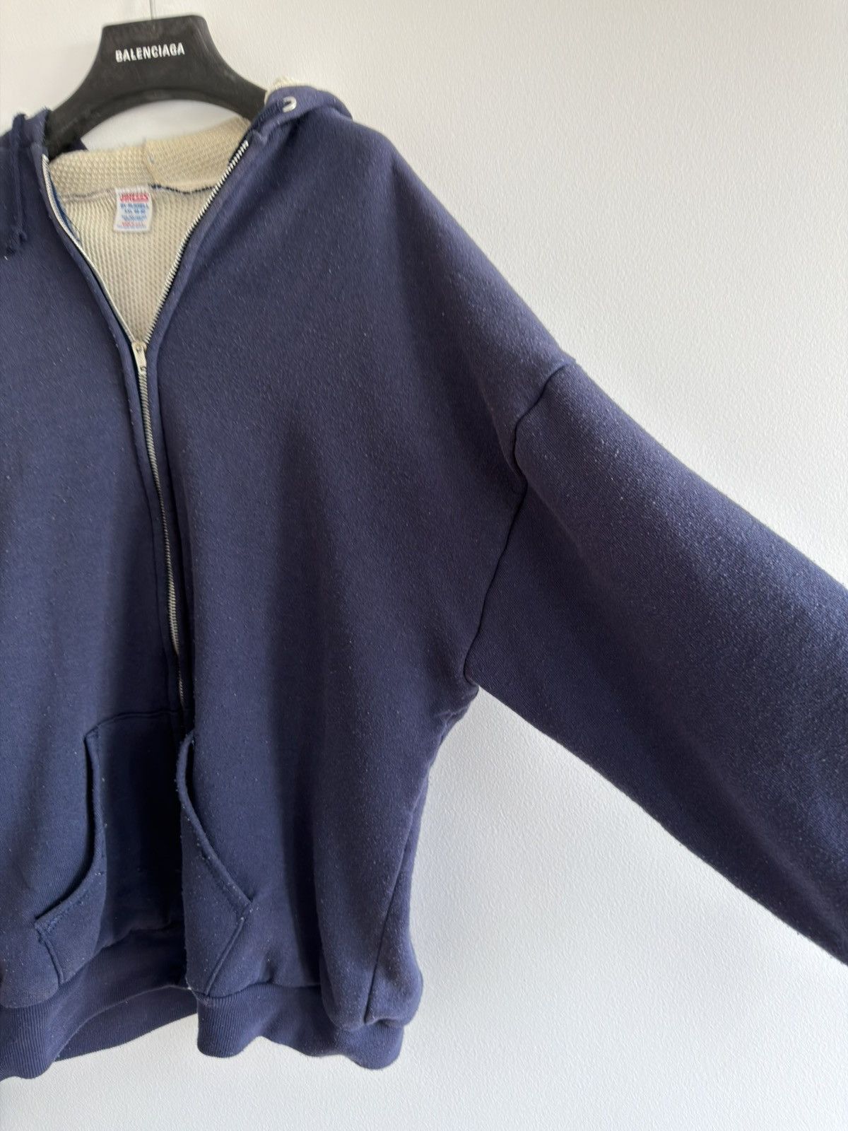Russell Athletic *RARE* 1980s 80s VINTAGE THERMAL LINED HOODIE ZIP UP JERZEES Size US XXL / EU 58 / 5 - 5 Thumbnail