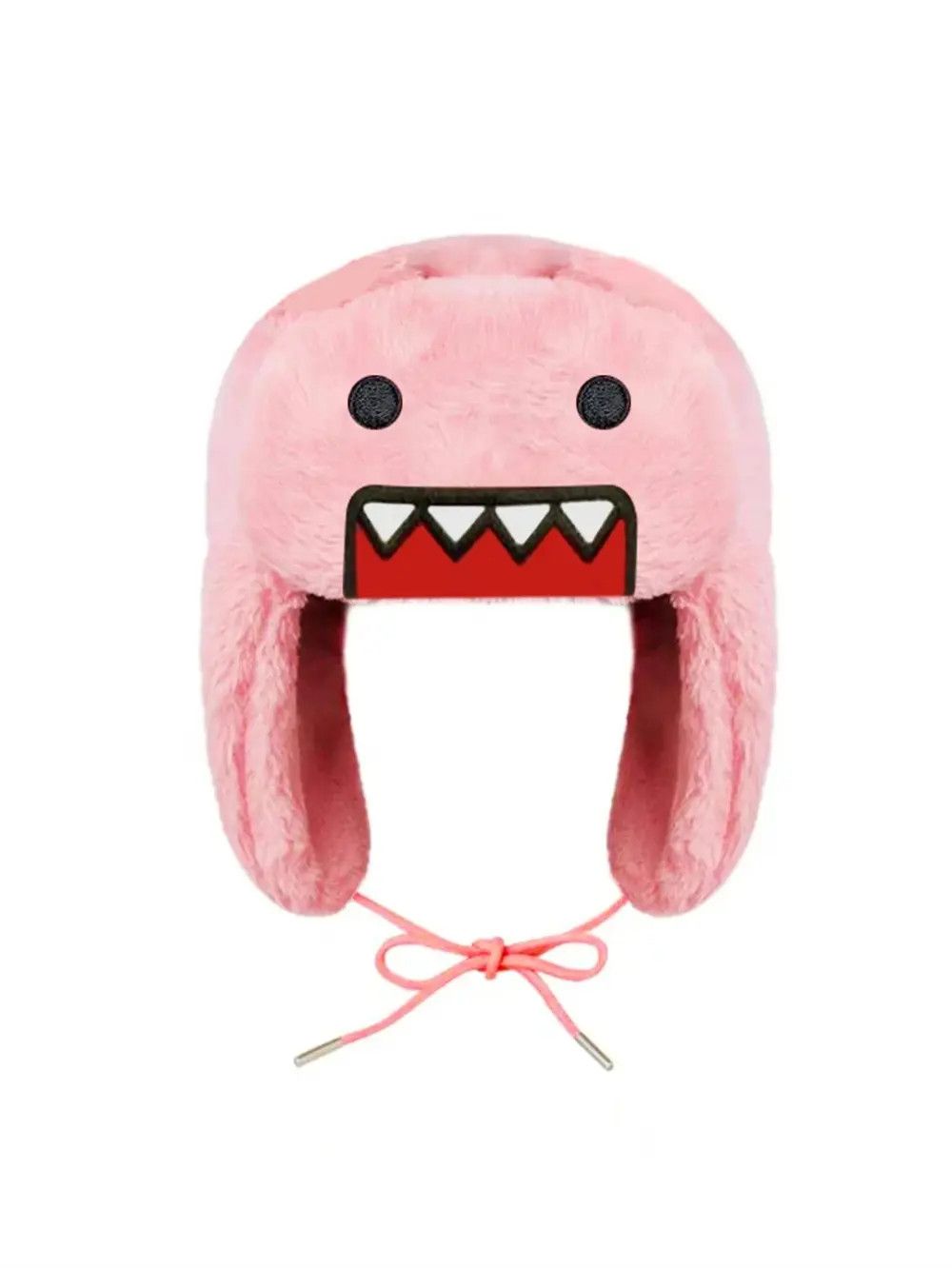 Japanese Brand Y2K Cartoon Anime Pink Domo Kun Ushanka Winter Warm Hat Size ONE SIZE - 1 Thumbnail
