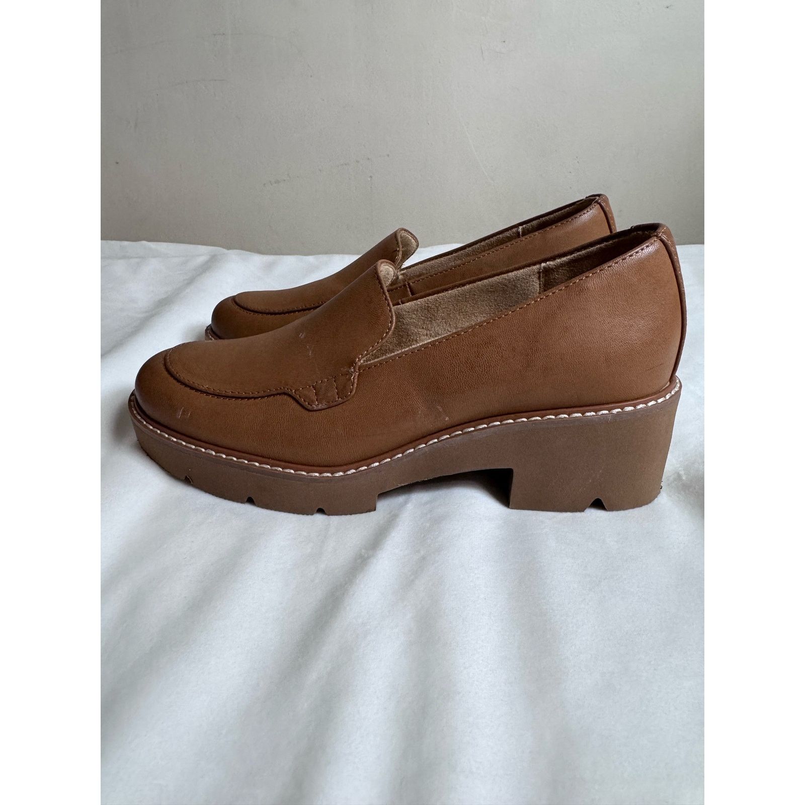 Unknown London Naturalizer Cabaret Lug Soles Cognac Brown Leather Shoes Size US 5.5 / IT 35.5 - 1 Thumbnail
