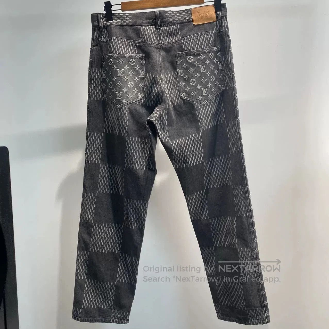 Louis Vuitton LV Black White Checkered Jeans. Size US 34 / EU 50 - 4 Thumbnail