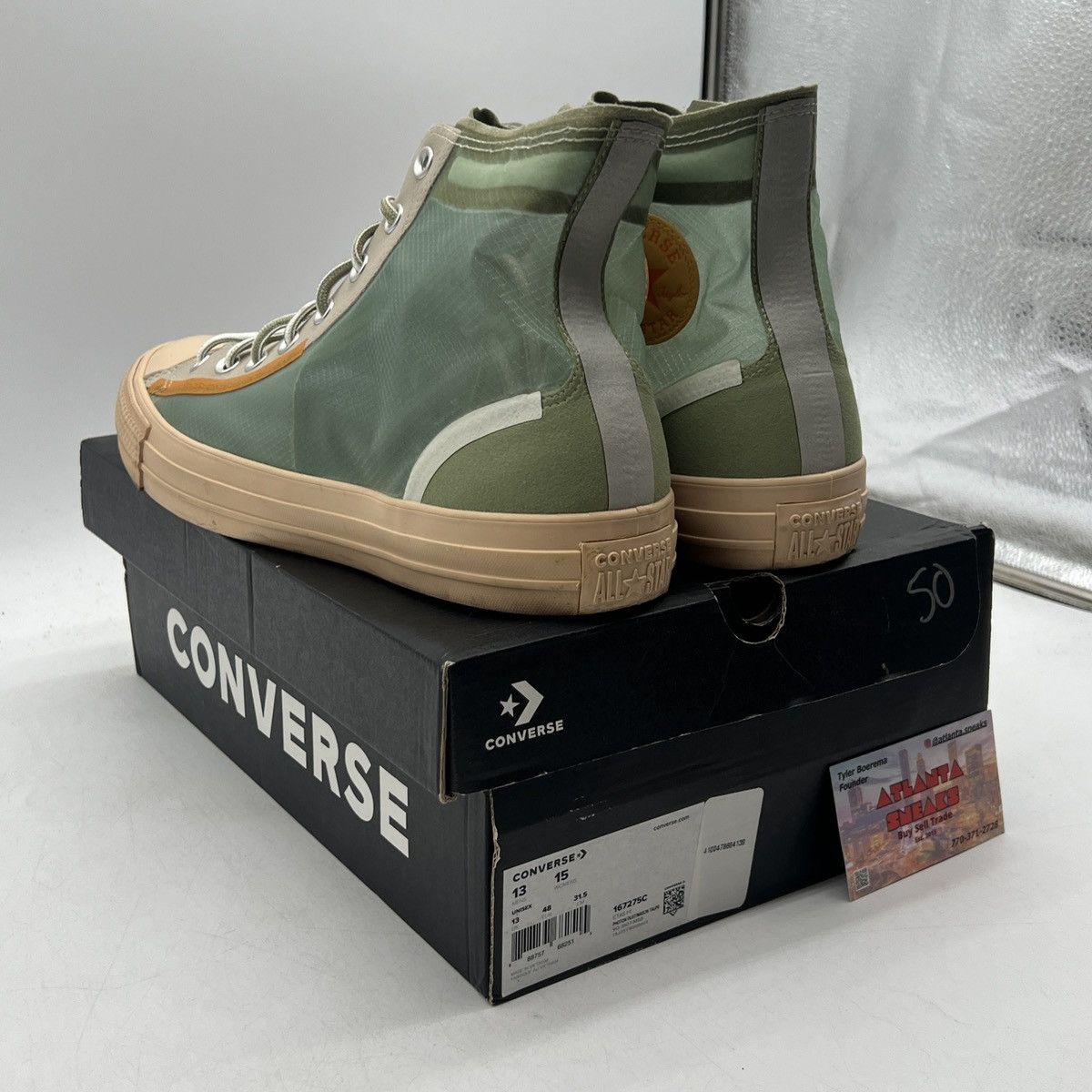 Converse Chuck Taylor all star high translucent deep emerald Size US 13 / EU 46 - 4 Thumbnail