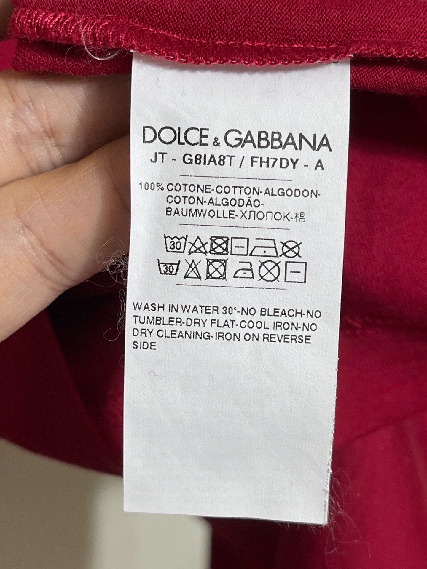 Dolce & Gabbana DG Slim Fit Black T-Shirt IT 54 Size US L / EU 52-54 / 3 - 5 Thumbnail