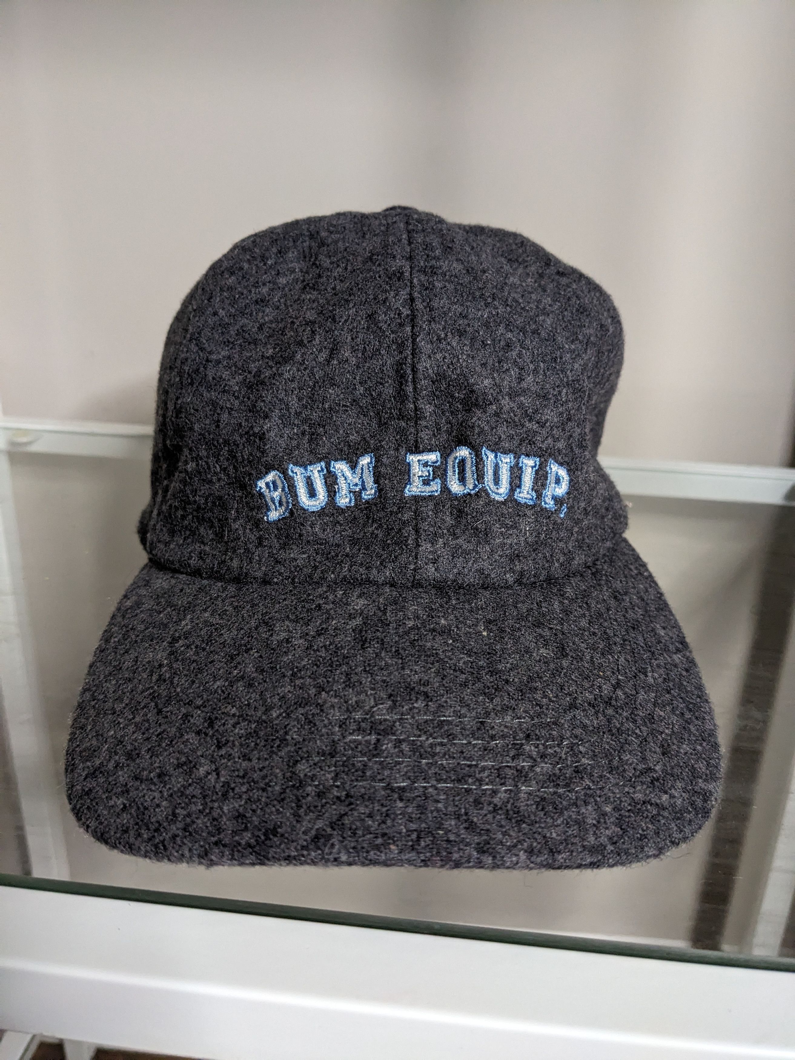 B.U.M Equipment VINTAGE BUM Equipment Gray Wool Script Hat Toggle Closure Size ONE SIZE - 1 Thumbnail